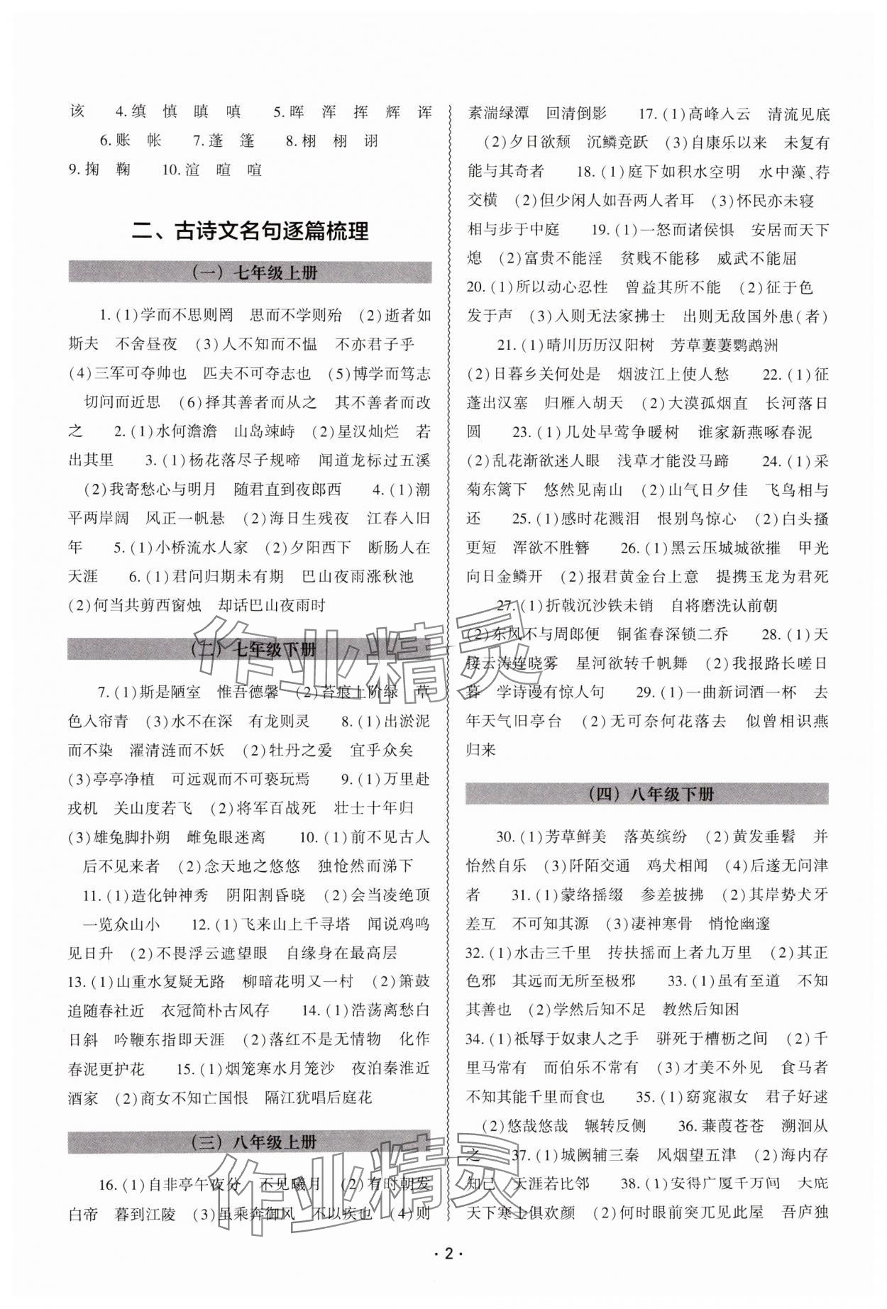 2025年中考复习精讲与测试语文 第2页
