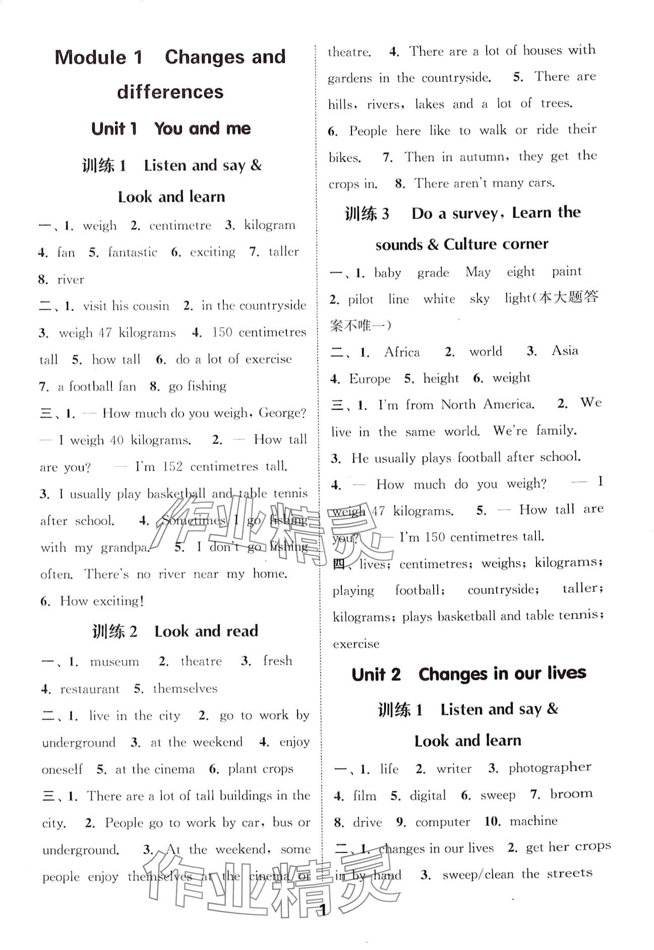 2024年通城學典默寫能手六年級英語下冊滬教版 第1頁