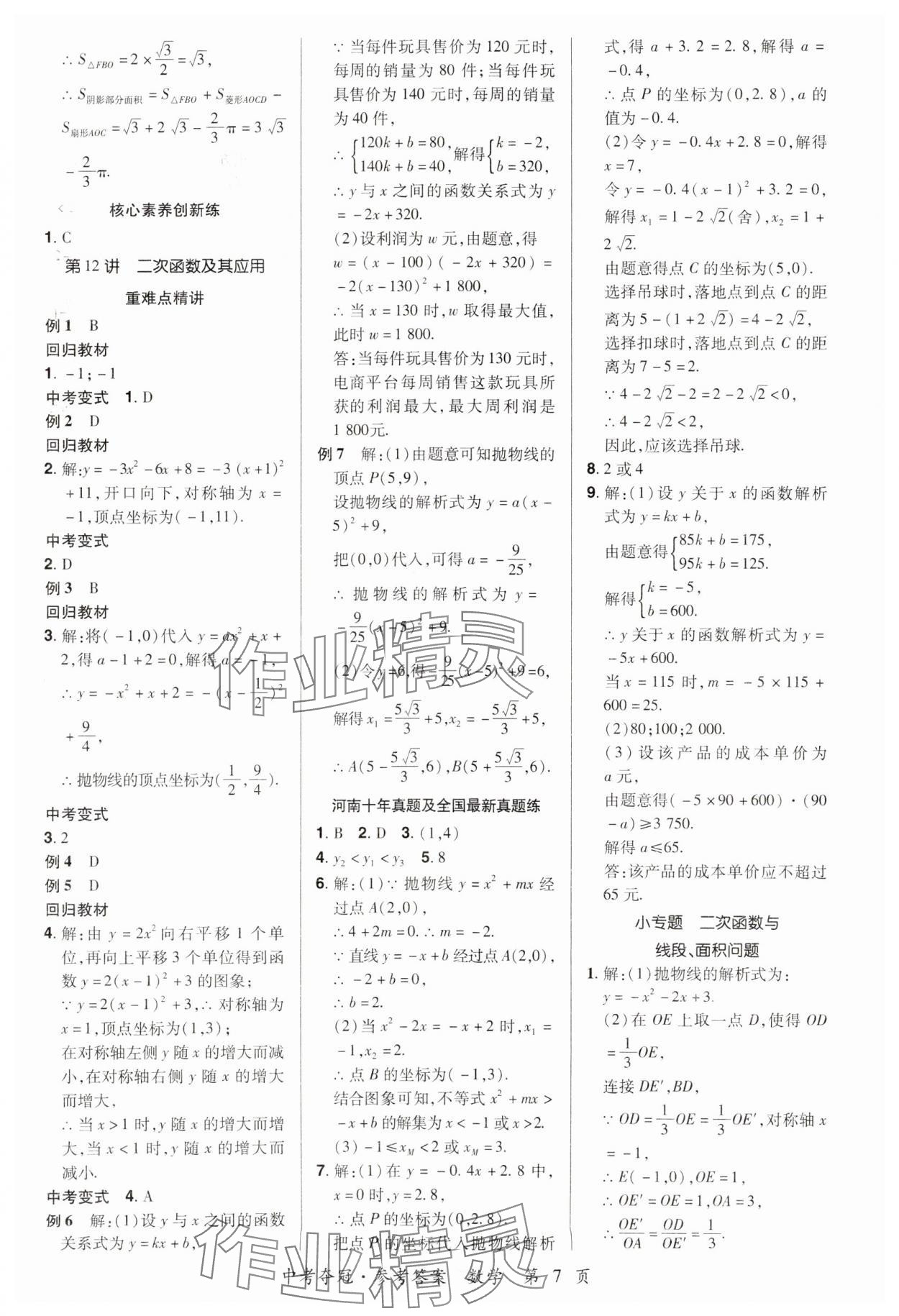 2024年國華教育中考奪冠數學河南專版 第9頁