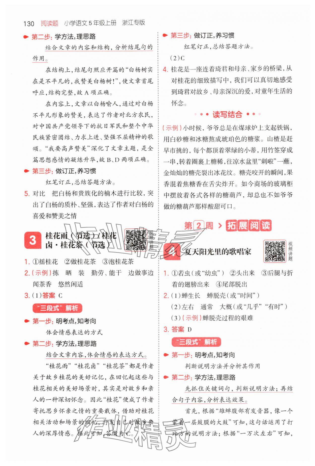 2025年一本阅读题五年级语文上册人教版浙江专版 第2页