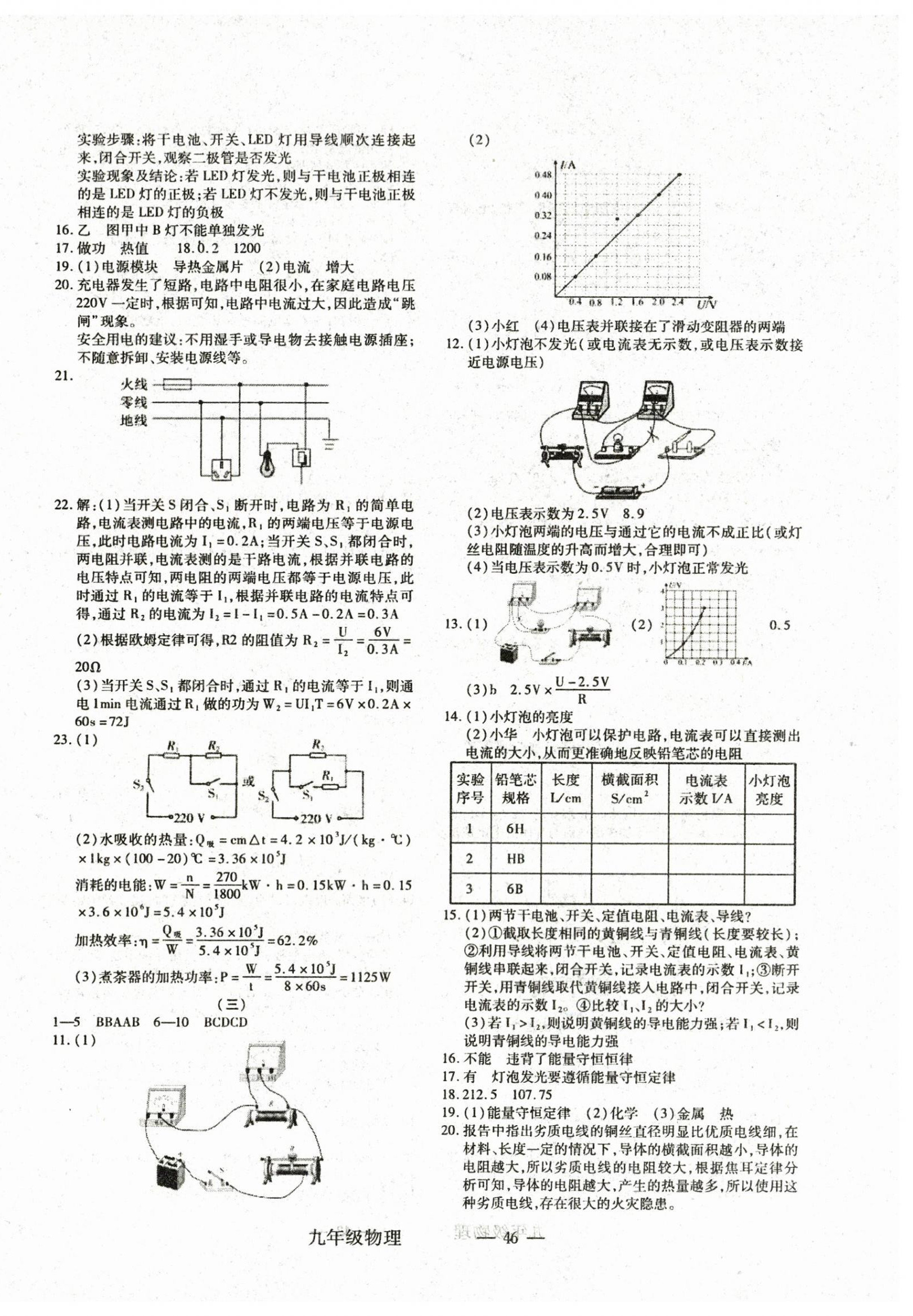 2024年河东教育联考经典卷九年级物理上册人教版 第2页