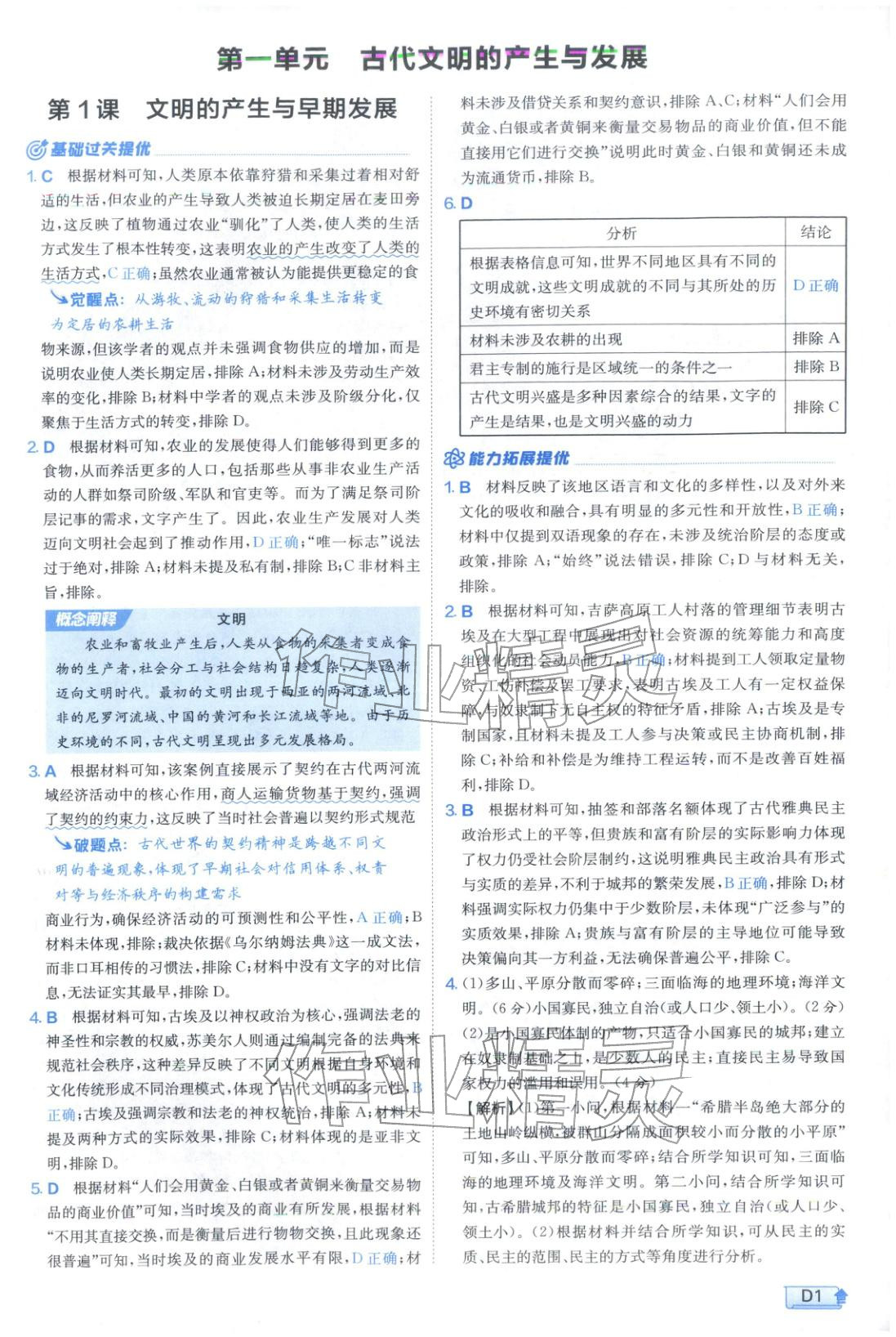 2026年實(shí)驗(yàn)班提優(yōu)訓(xùn)練高中歷史必修下冊(cè)人教版&nbsp;第1頁(yè)