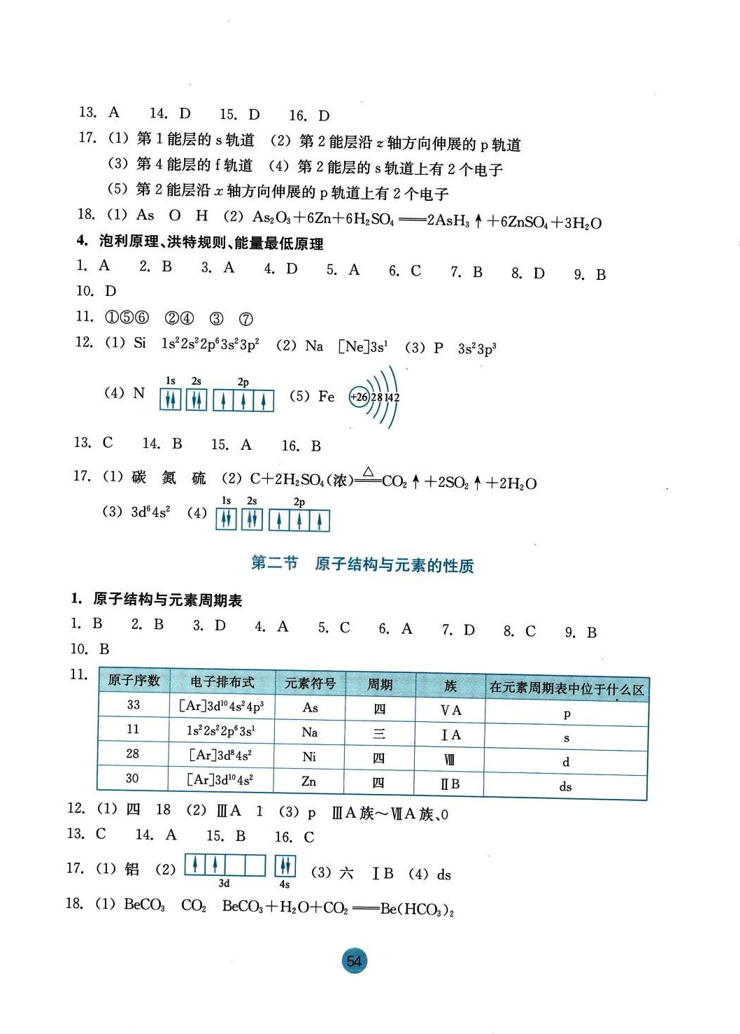 2024年作业本浙江教育出版社高中化学选择性必修2 第2页