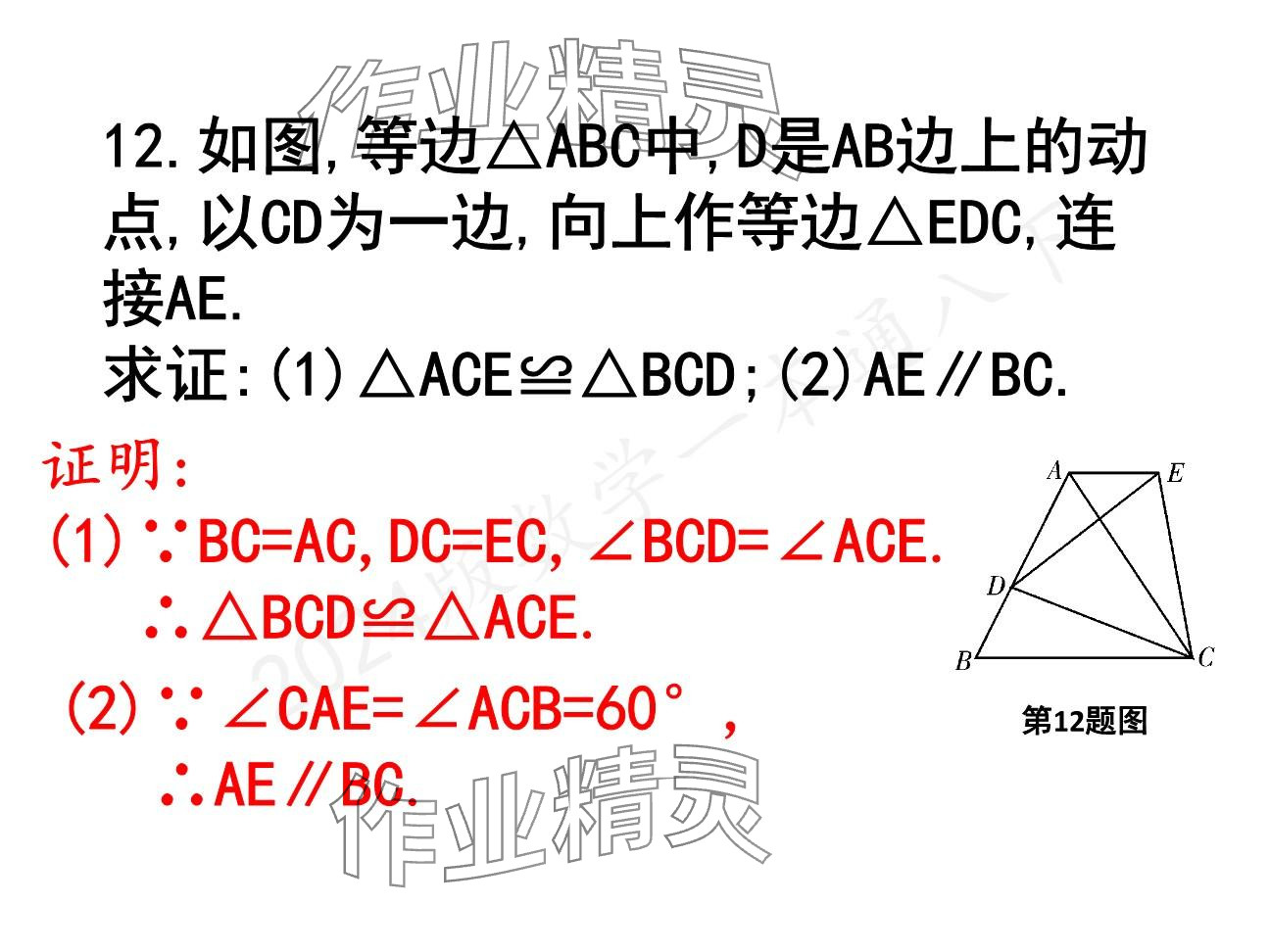 2025年一本通武漢出版社八年級數(shù)學(xué)下冊北師大版精簡版 參考答案第21頁