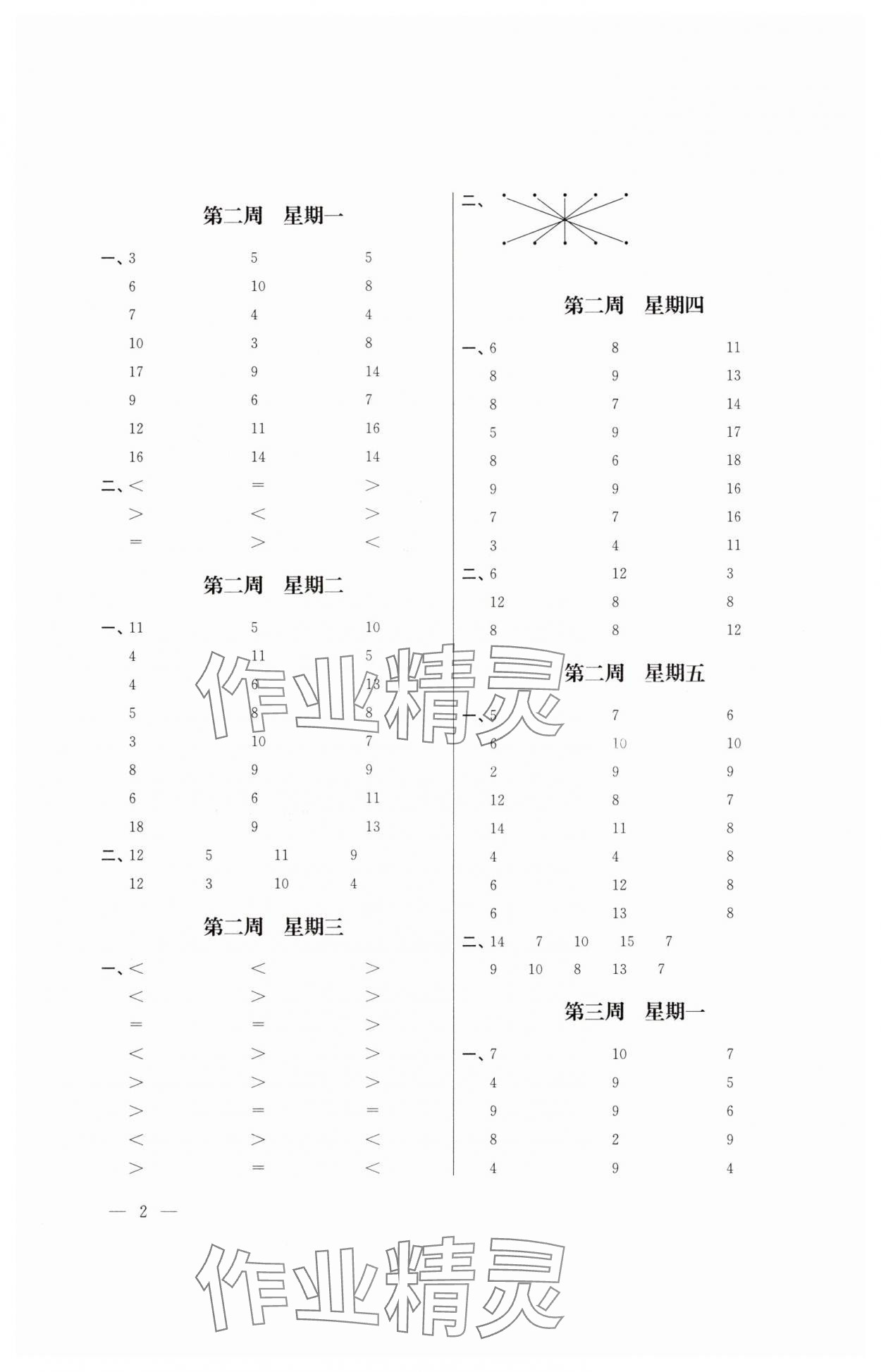 2025年口算心算速算一年級數學下冊蘇教版江蘇鳳凰美術出版社 第2頁