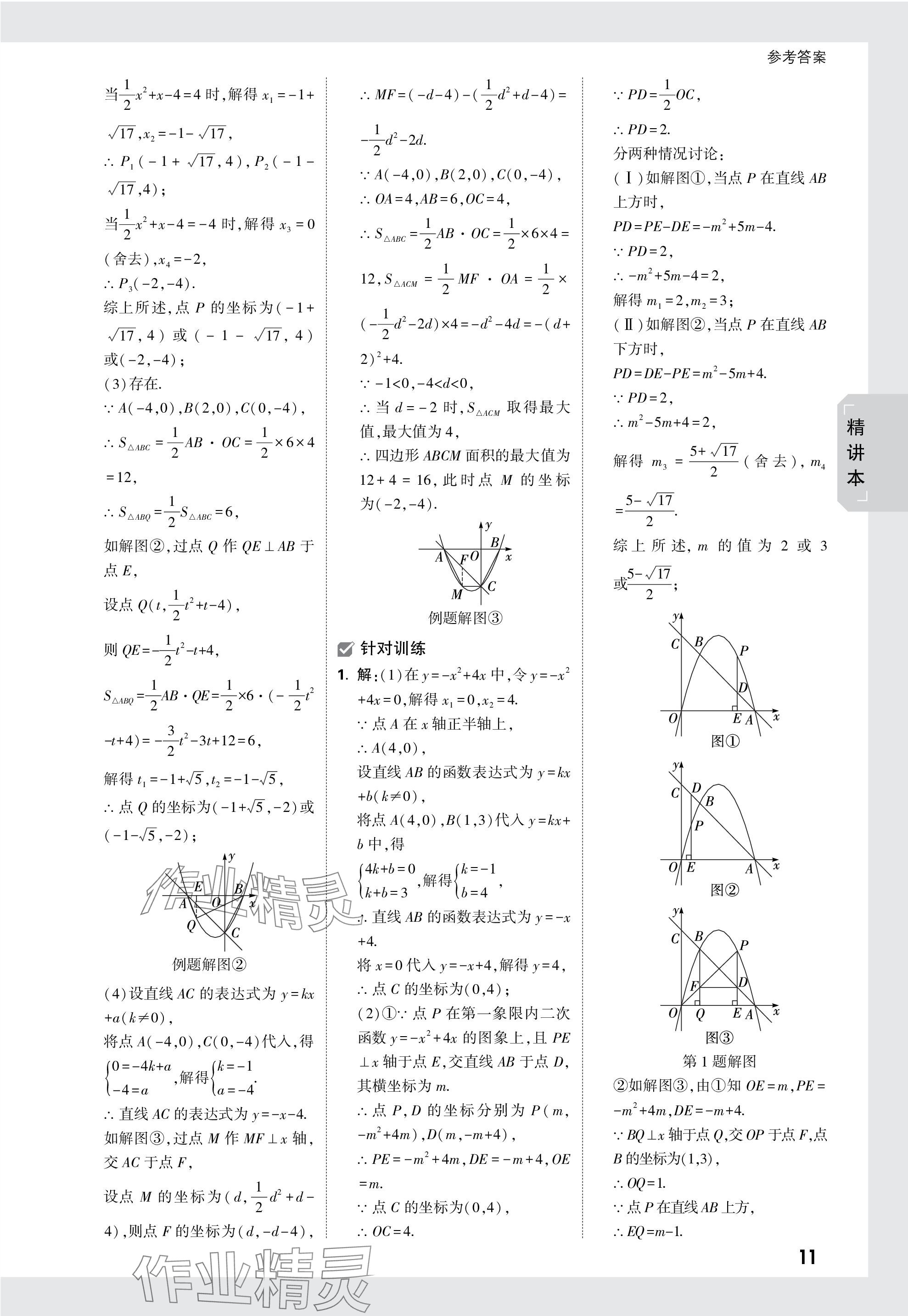 2024年万唯中考试题研究数学海南专版 参考答案第11页