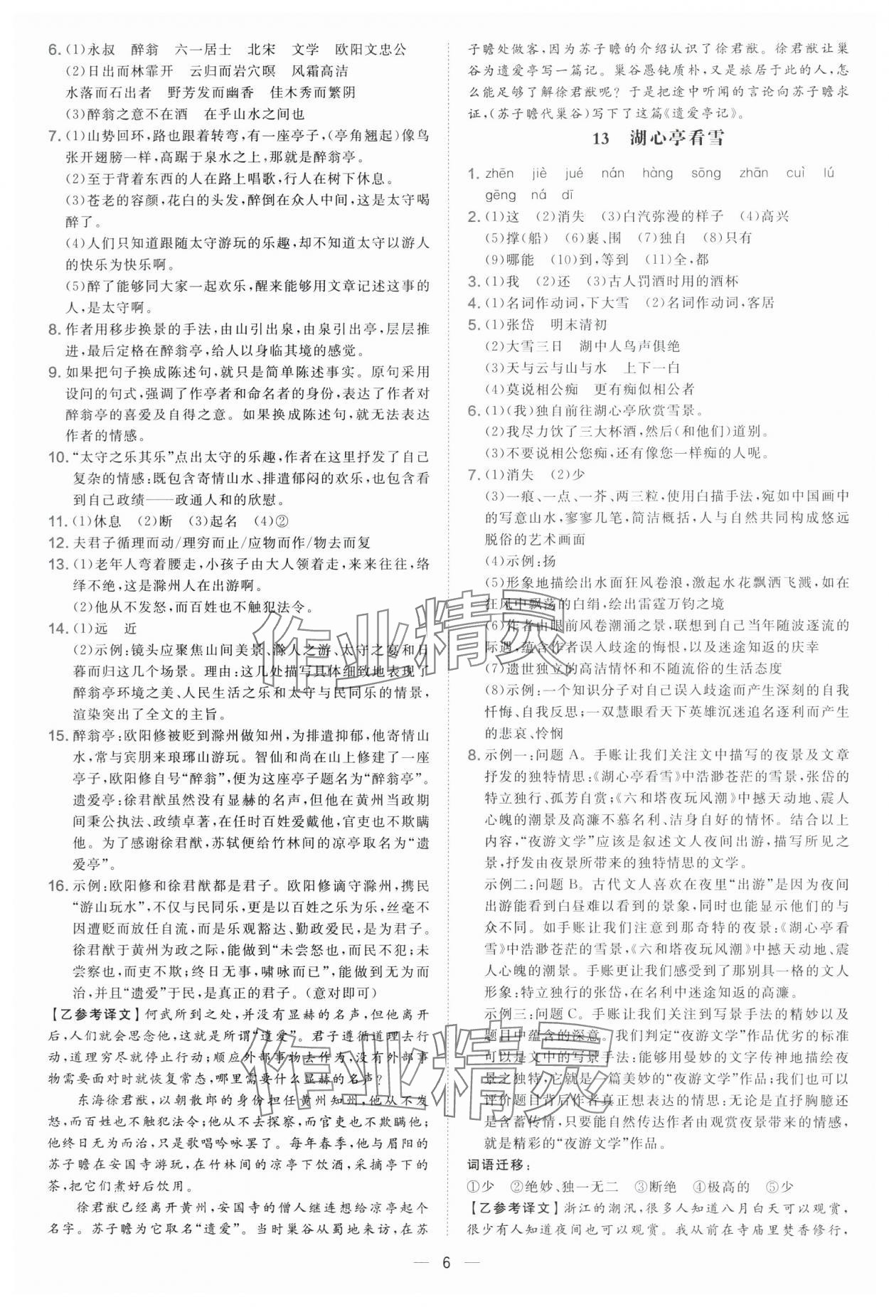 2025年点拨训练九年级语文上册人教版 第6页