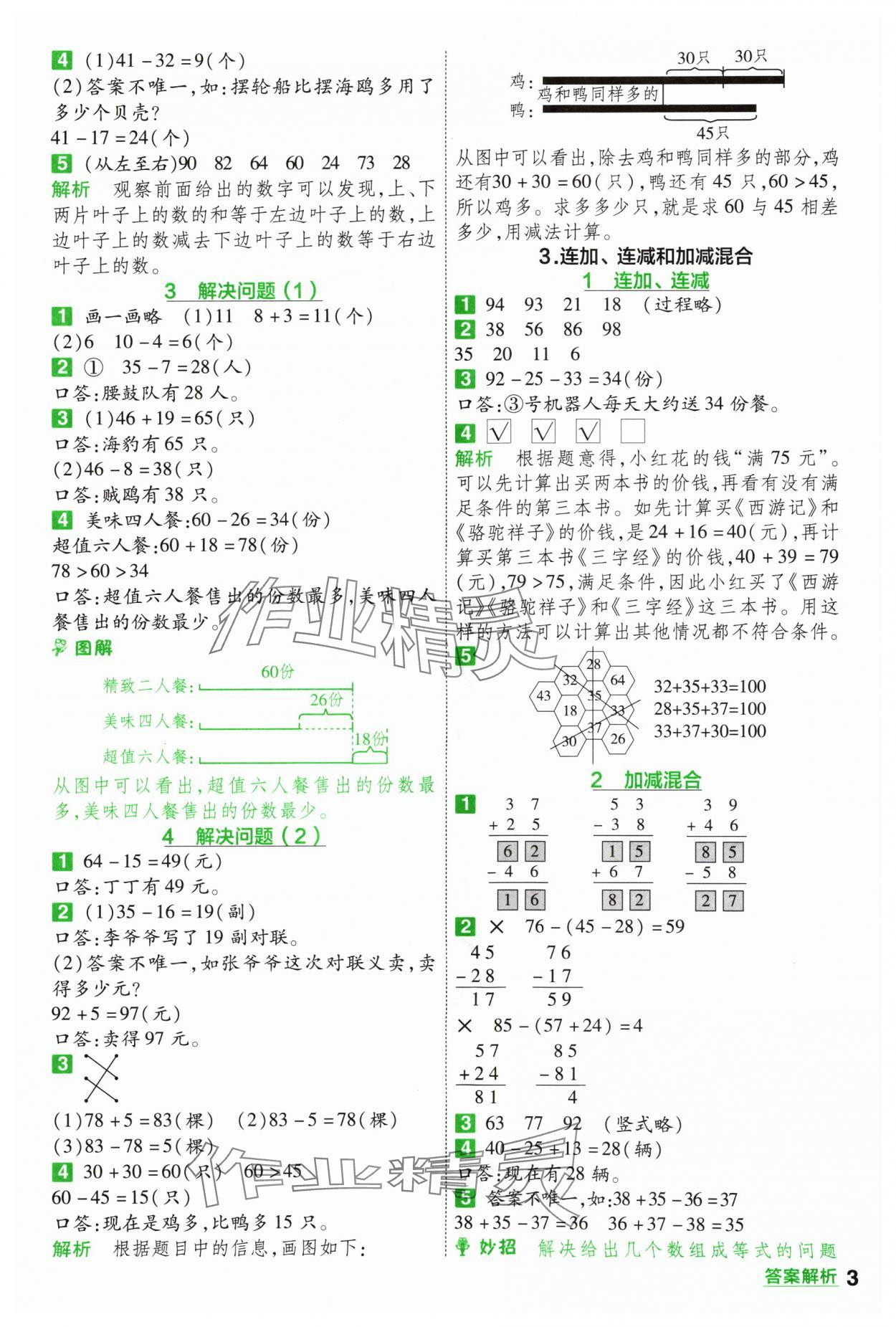 2024年一遍過(guò)二年級(jí)小學(xué)數(shù)學(xué)上冊(cè)人教版 參考答案第3頁(yè)