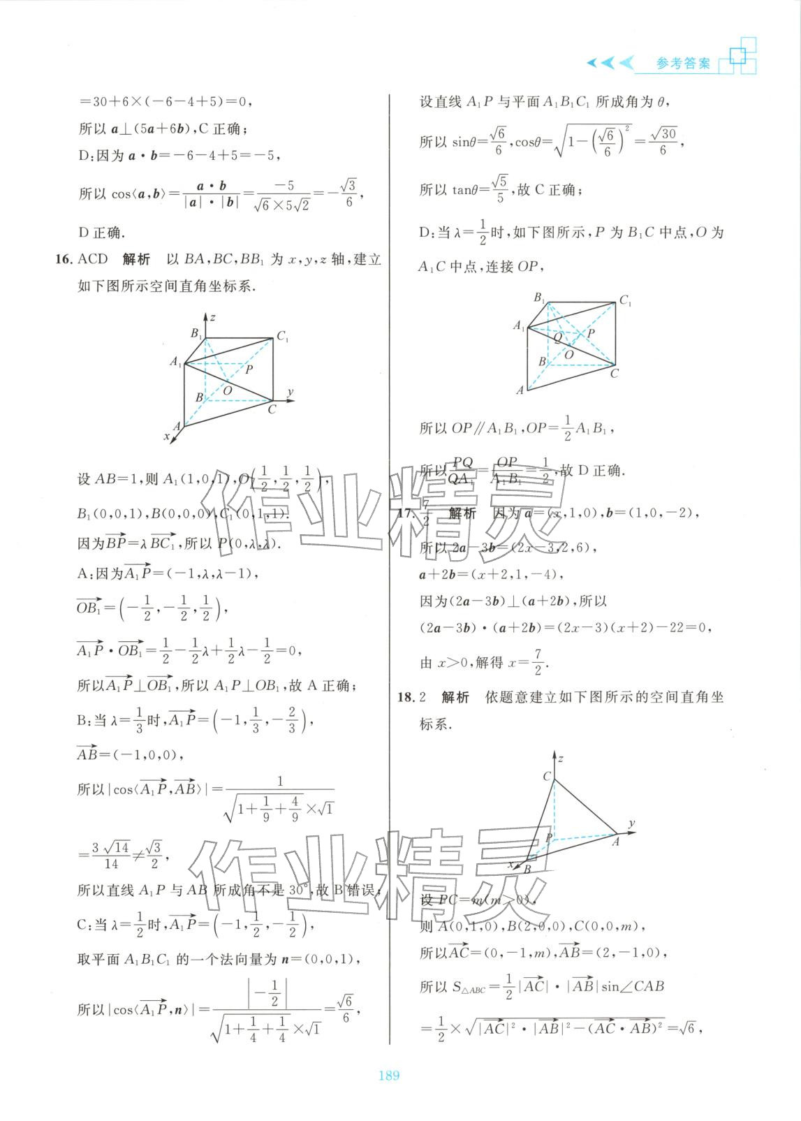 2025年更高更妙的高中数学思想与方法高中数学选择性必修第一册 参考答案第11页