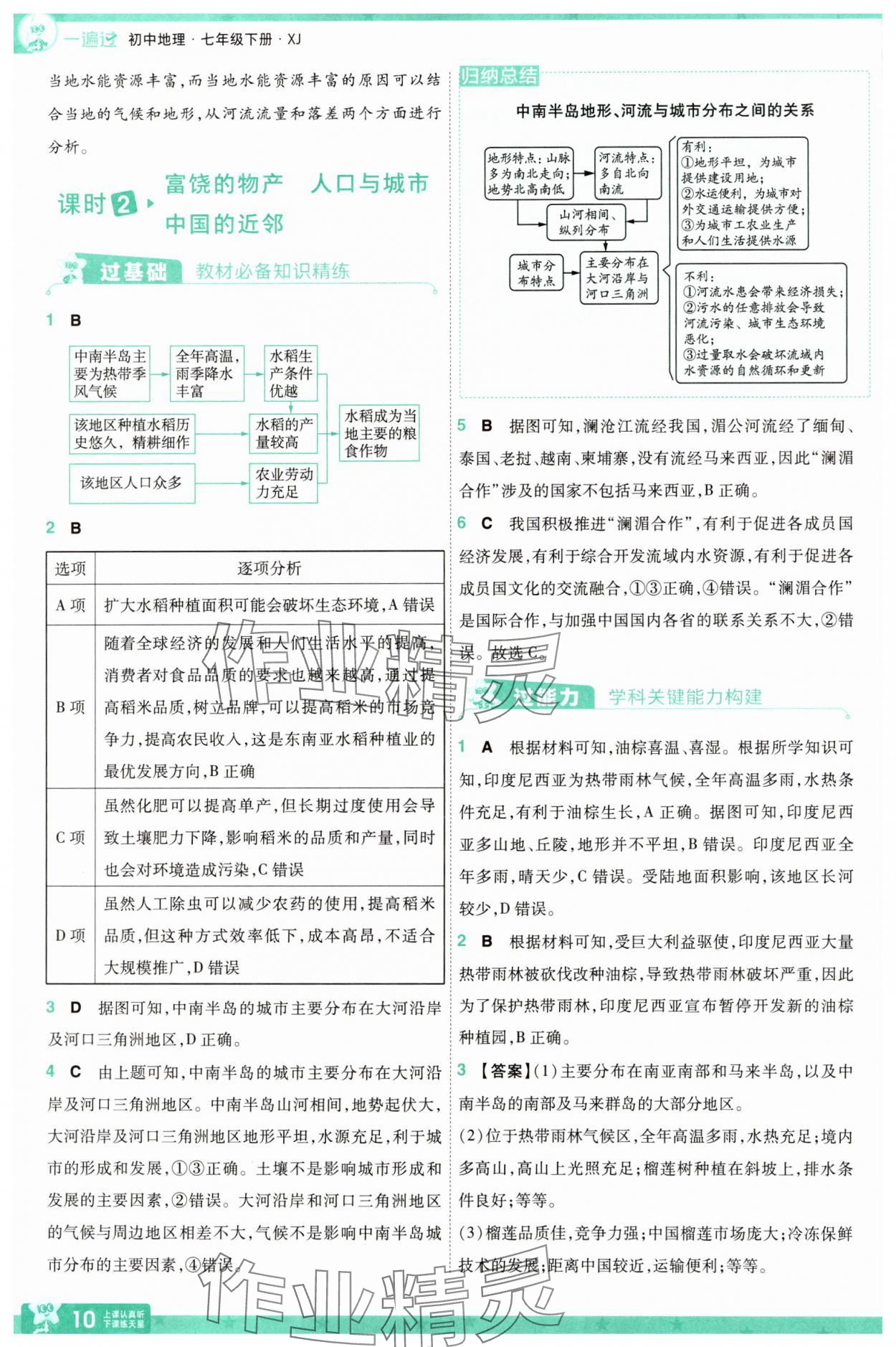 2025年一遍過七年級地理下冊湘教版 第10頁