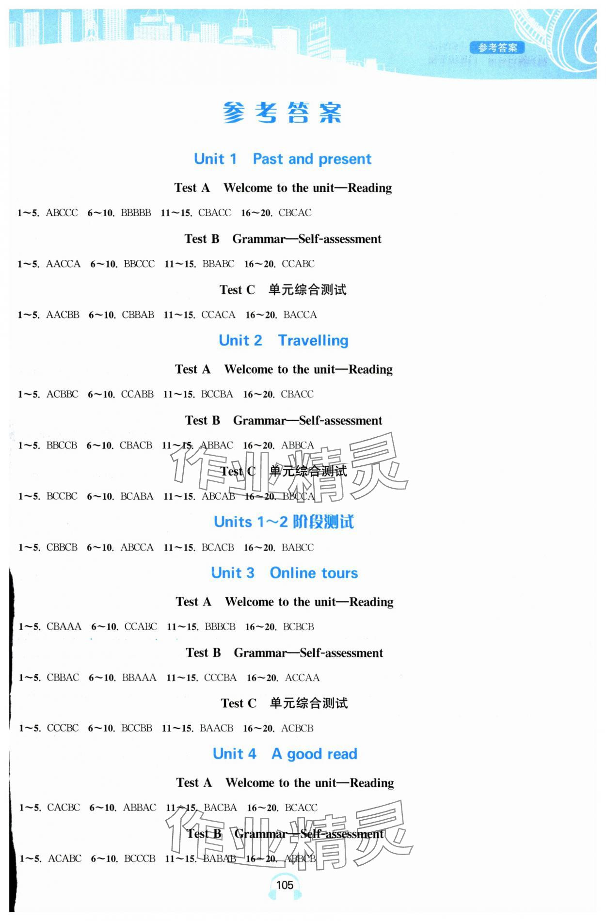 2025年人機對話聽力滿分特訓八年級英語下冊譯林版提優版 參考答案第1頁