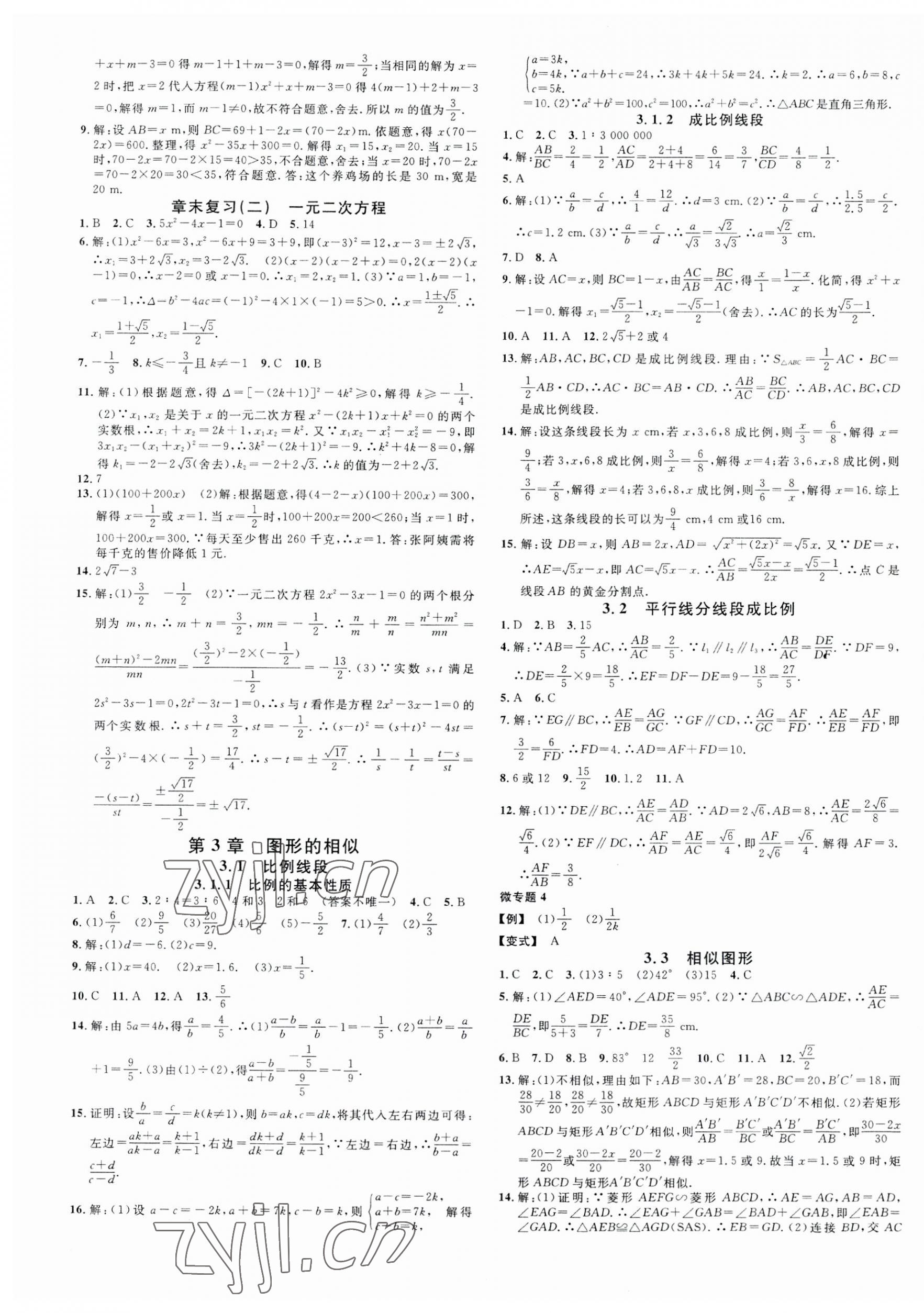 2023年名校课堂九年级数学全一册湘教版广西专版 第5页