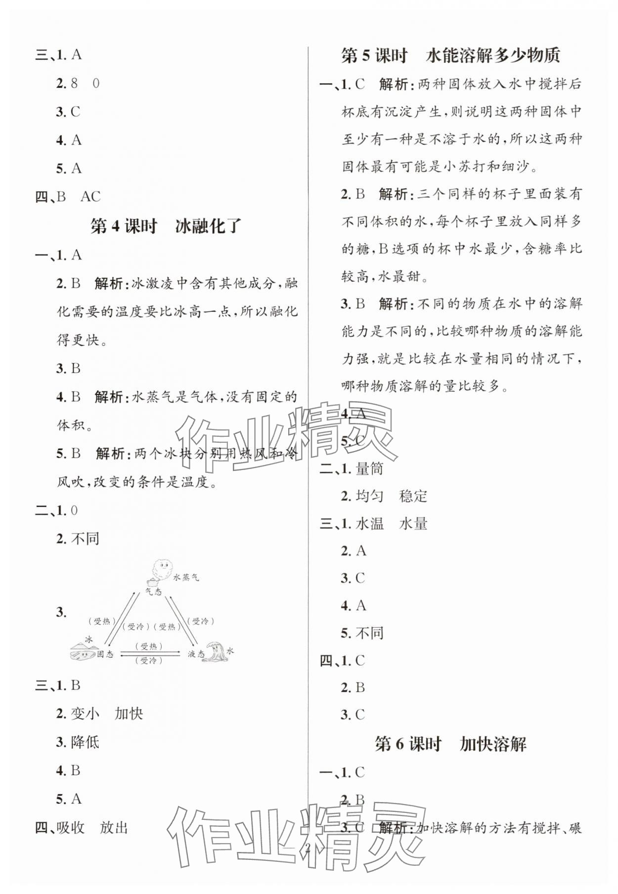 2023年名师测控三年级科学上册教科版 参考答案第2页