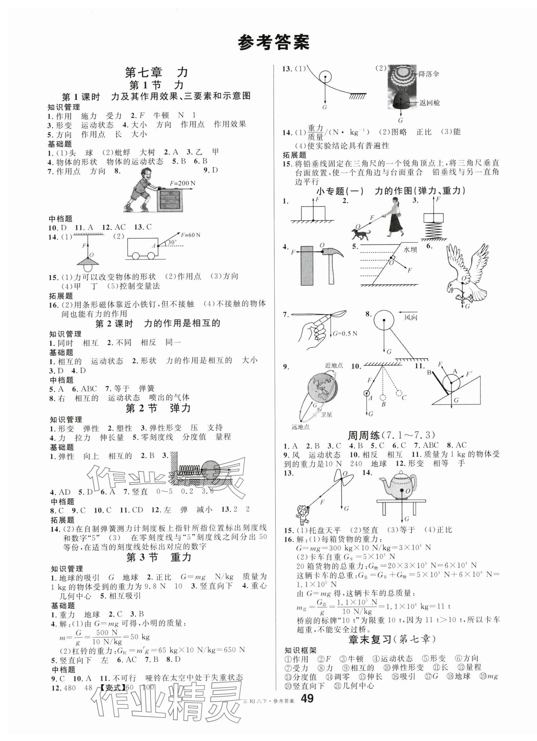 2024年名校課堂八年級(jí)物理下冊(cè)人教版云南專版 第1頁(yè)