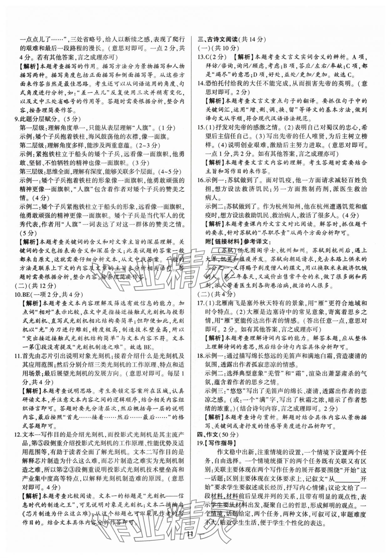 2025年中考刷題必備語(yǔ)文人教版河南專版 第11頁(yè)