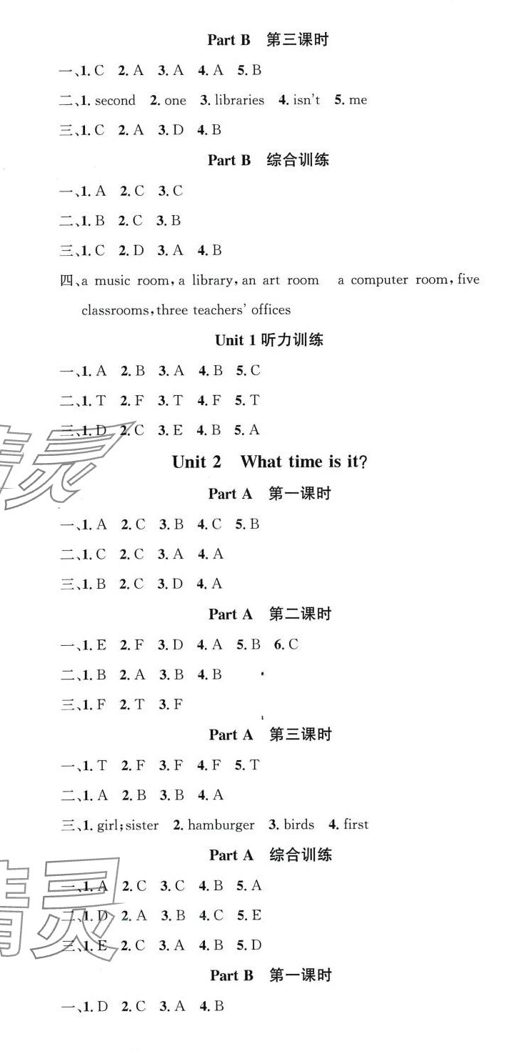 2024年名校课堂四年级英语下册人教版 第2页