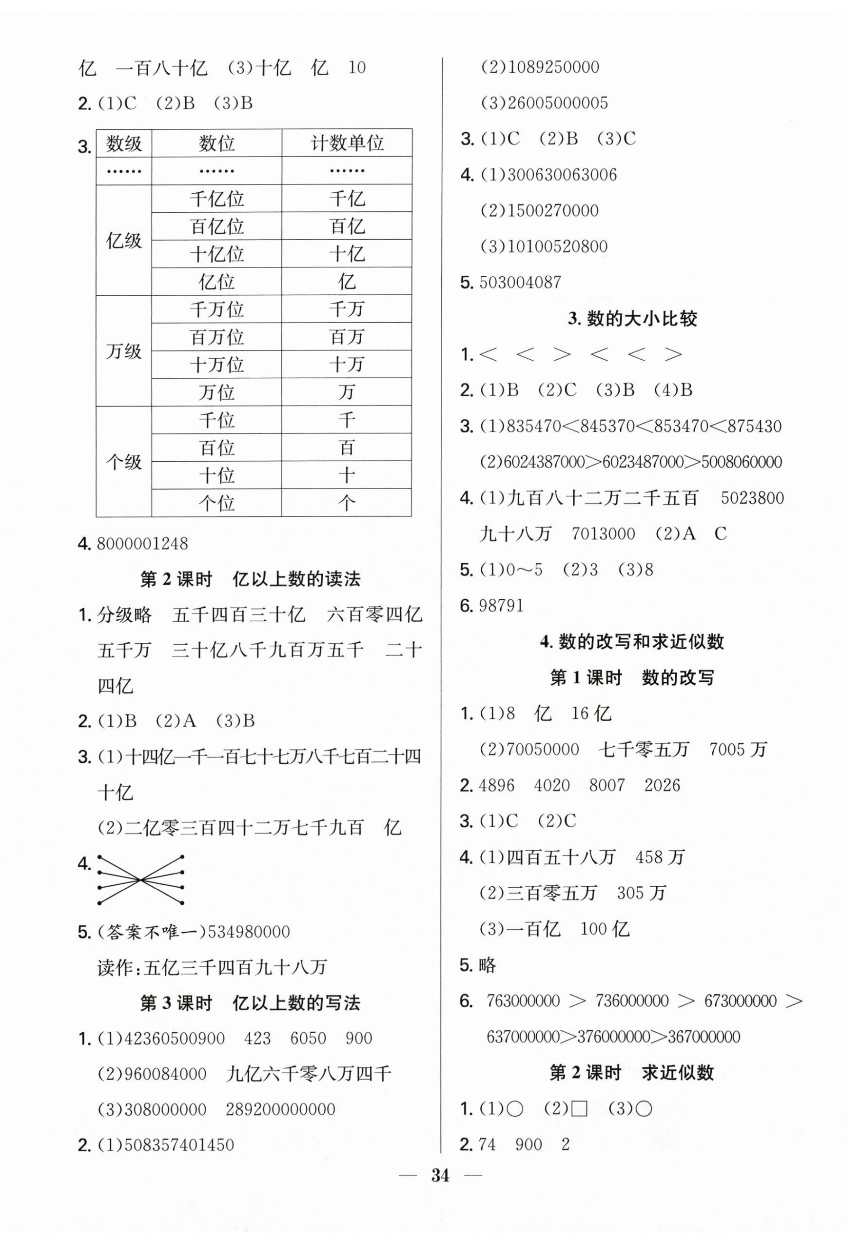 2026年赢在课堂课时作业四年级数学上册人教版&nbsp;第2页