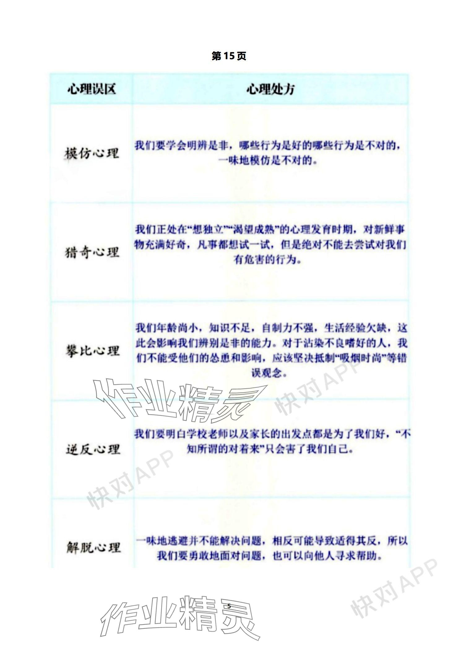 2023年學(xué)習(xí)活動(dòng)冊(cè)浙江教育出版社五年級(jí)道德與法治上冊(cè)人教版 參考答案第5頁(yè)