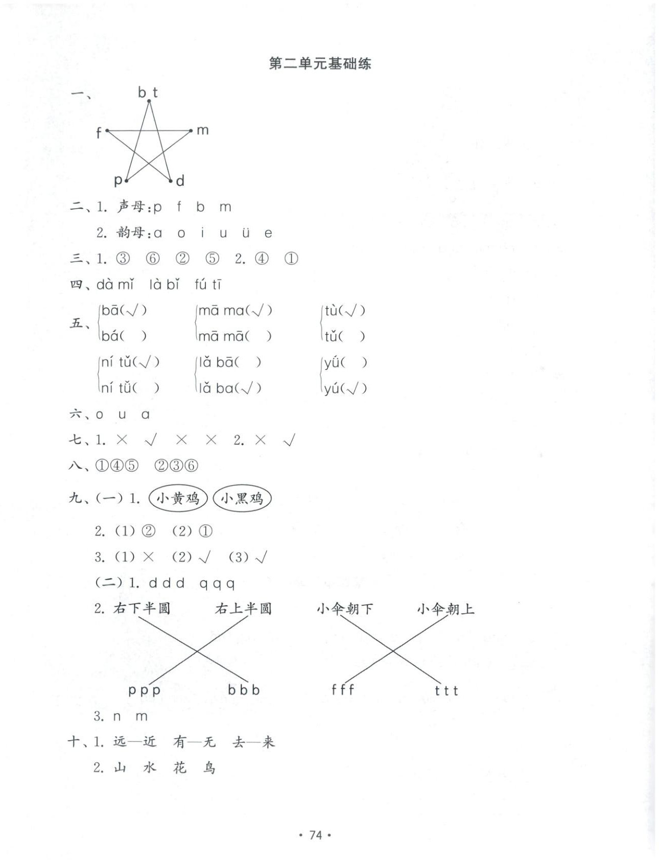 2025年金钥匙试卷一年级语文上册人教版 第2页
