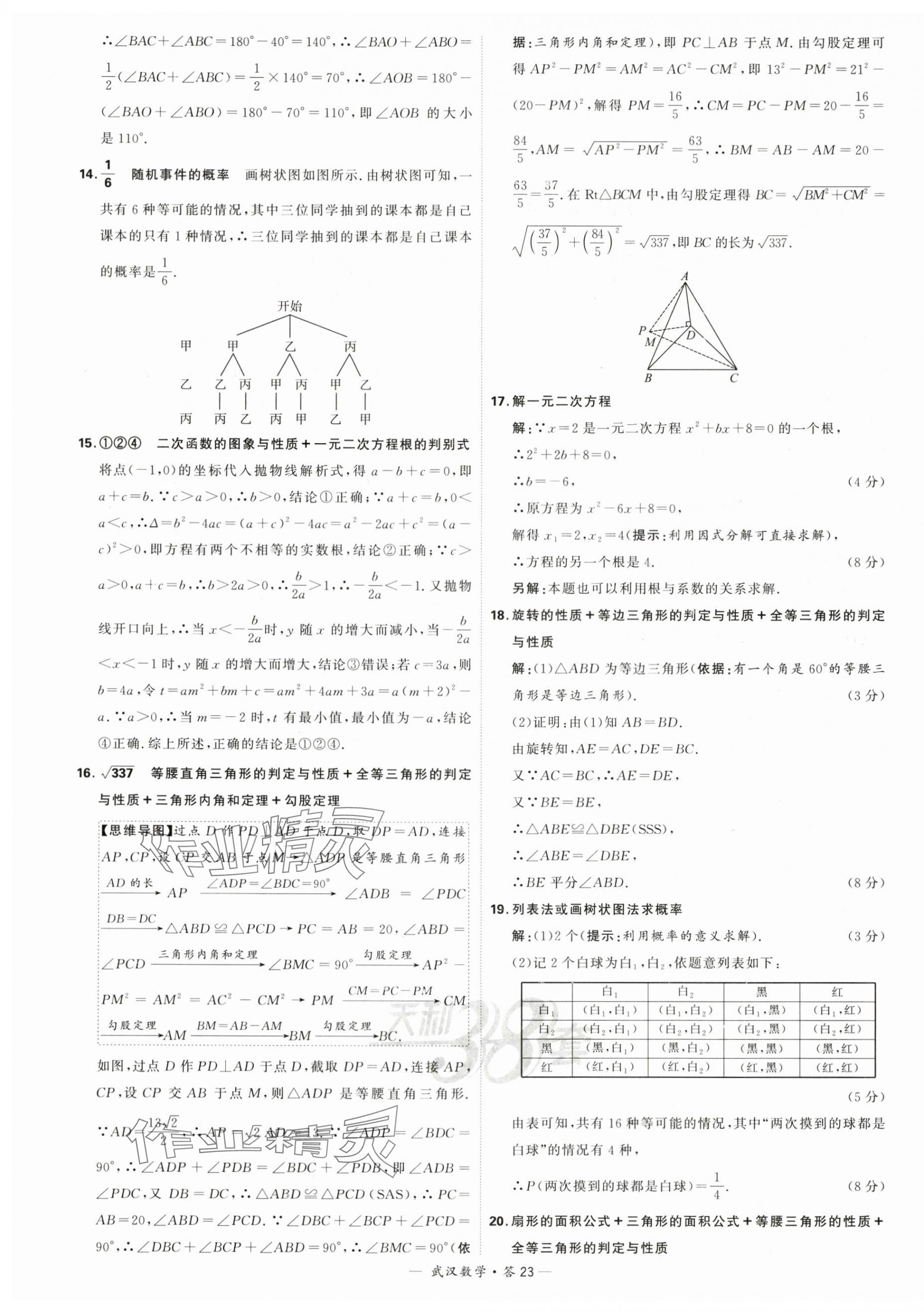 2024年天利38套中考试题精选数学武汉专版 第23页