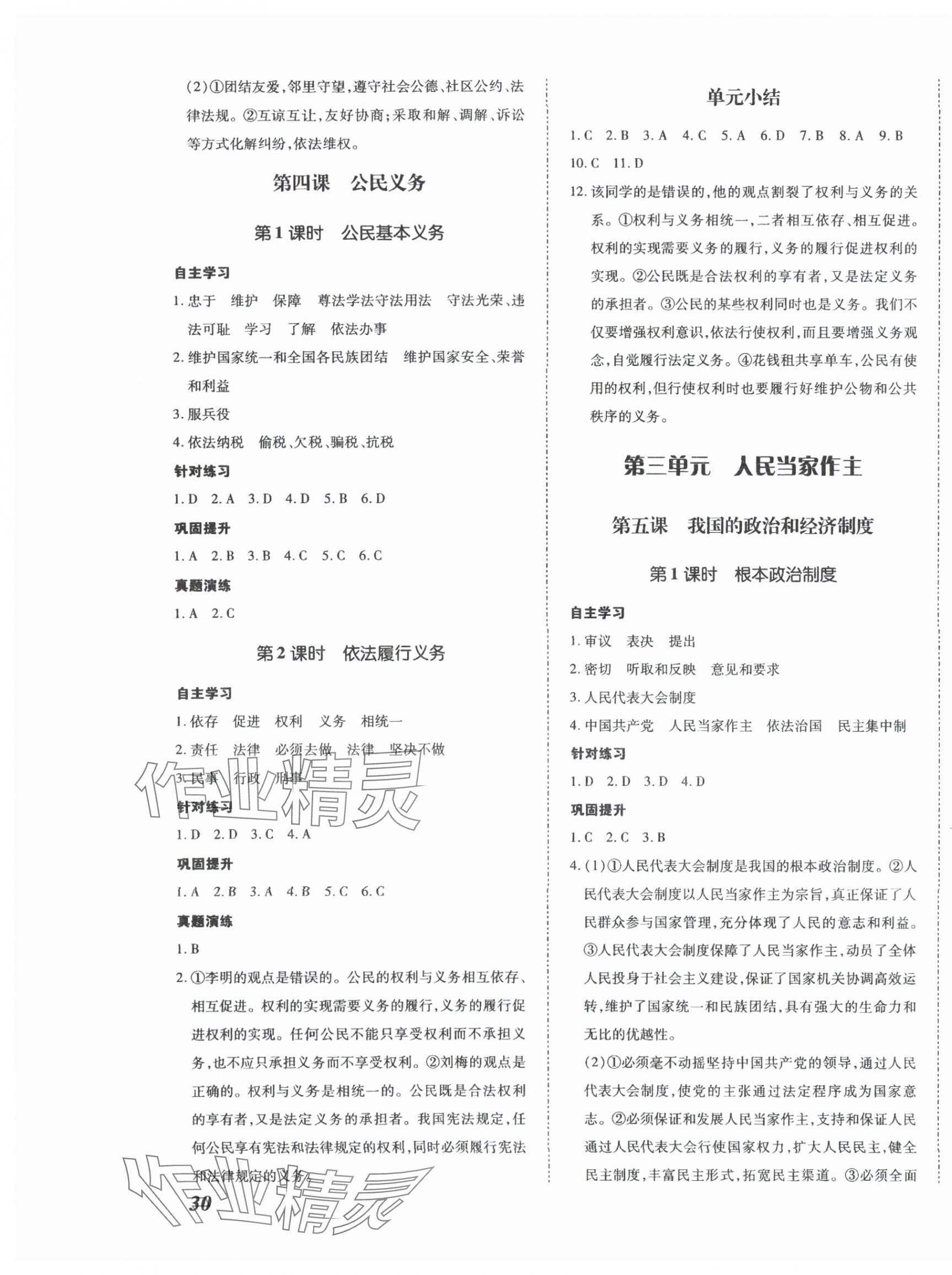 2024年本土攻略八年級(jí)道德與法治下冊(cè)人教版 第3頁