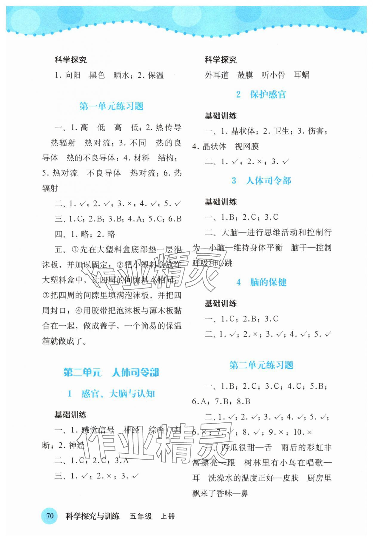 2024年科學(xué)探究與訓(xùn)練五年級(jí)上冊(cè)大象版 第2頁(yè)