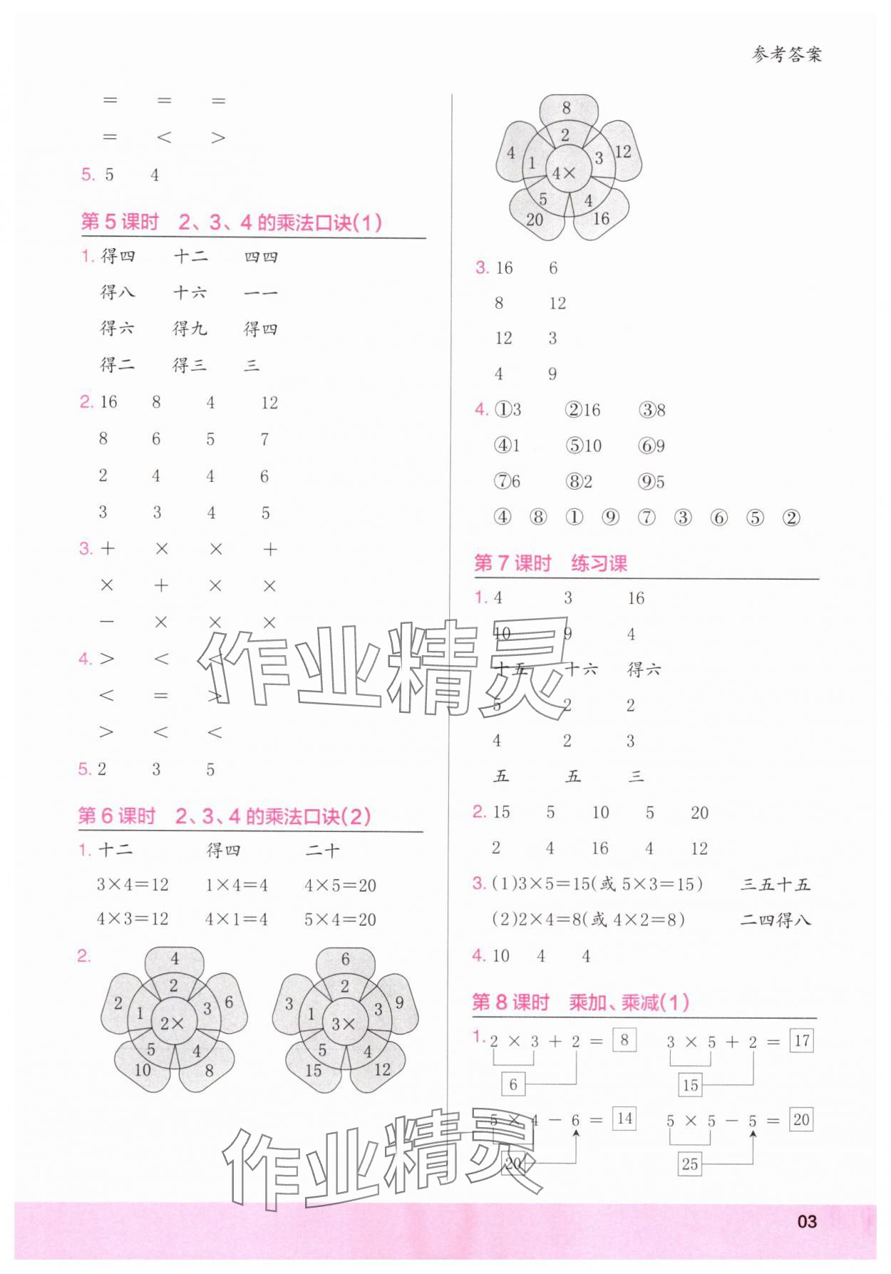 2025年木头马计算小状元二年级数学上册人教版浙江专版&nbsp;第3页