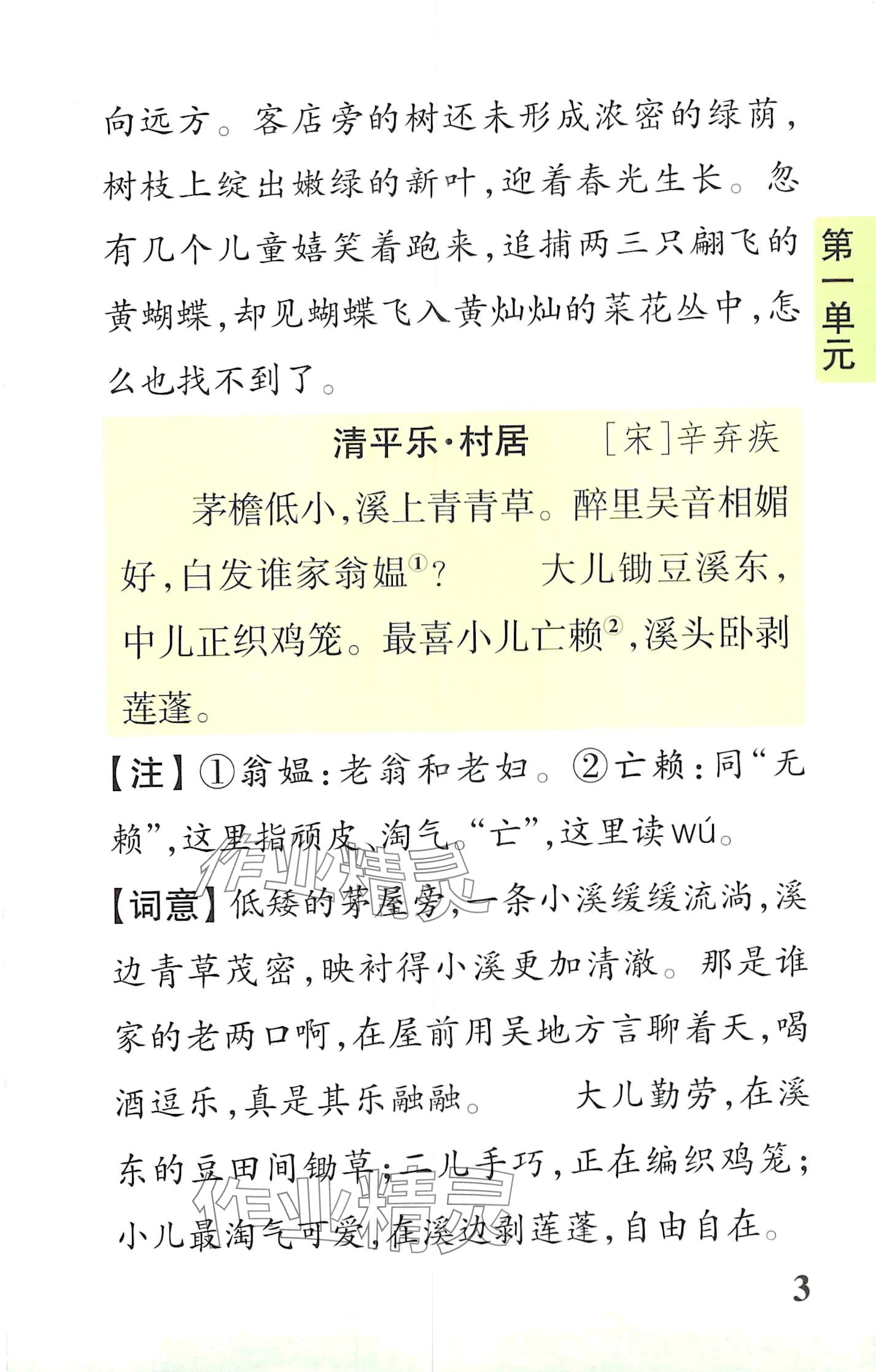 2024年小学学霸速记四年级语文下册人教版&nbsp;第3页