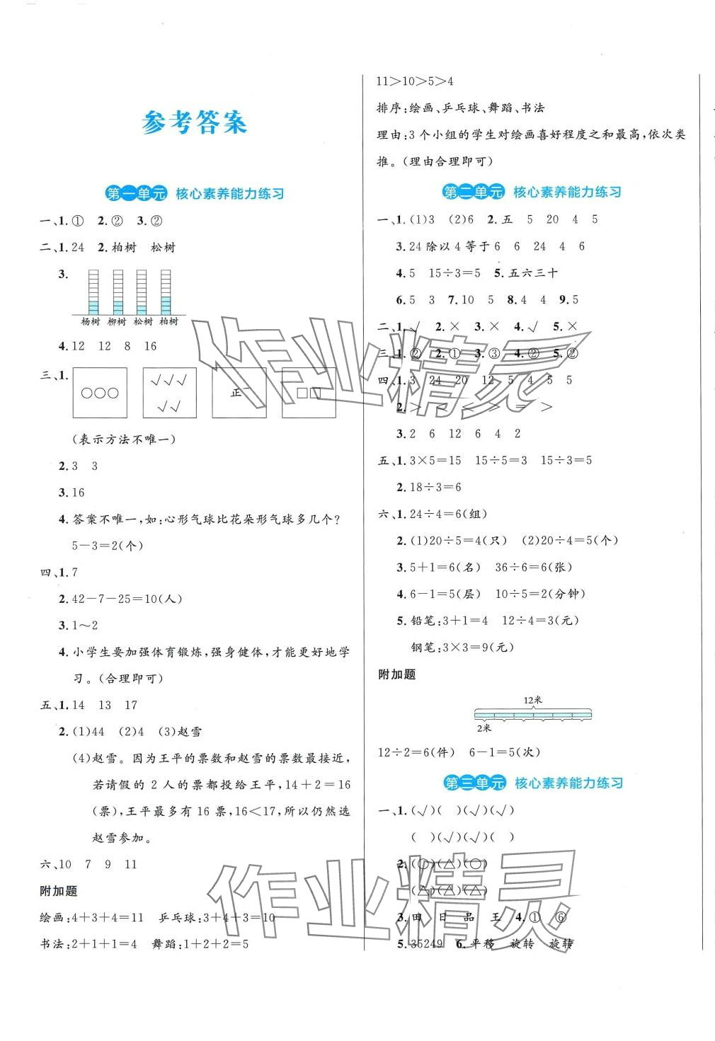 2024年黃岡名卷二年級數(shù)學(xué)下冊人教版 第1頁