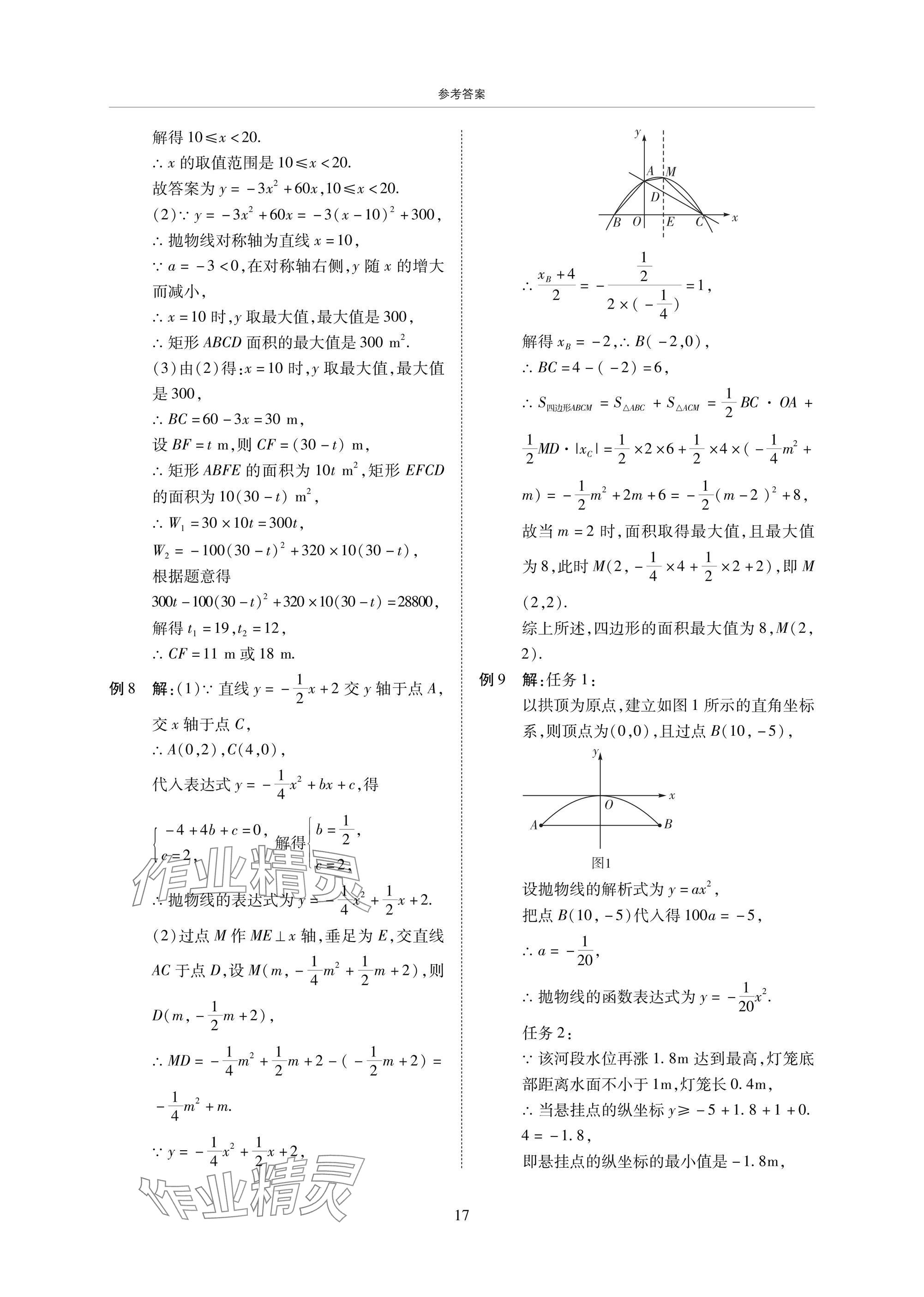 2025年復(fù)習(xí)直通車期末復(fù)習(xí)與假期作業(yè)九年級(jí)數(shù)學(xué)北師大版 參考答案第17頁(yè)