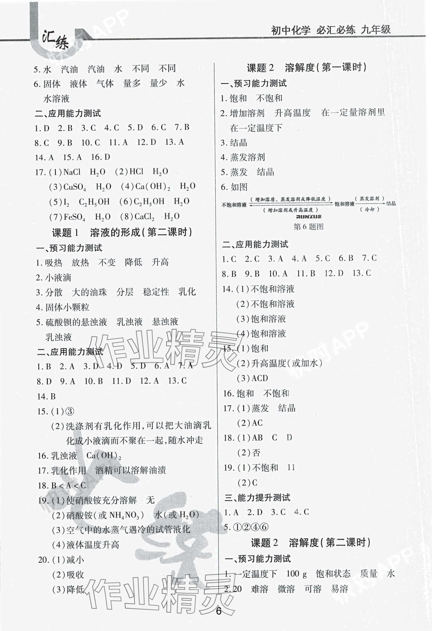 2024年必汇必练九年级化学下册人教版&nbsp;第6页