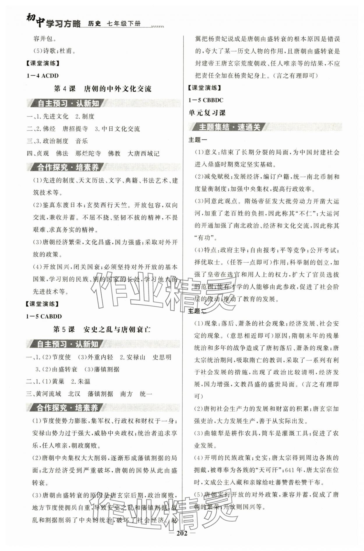 2024年世紀金榜初中學習方略七年級歷史下冊人教版深圳專版 第2頁