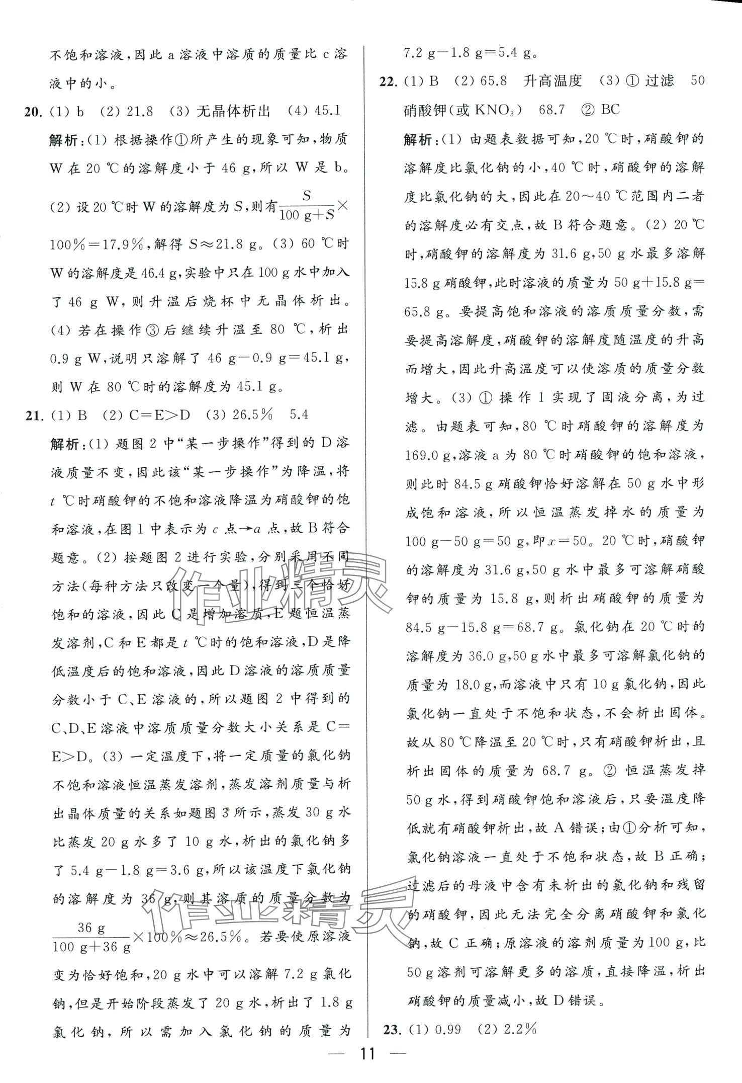 2024年亮點(diǎn)給力大試卷九年級化學(xué)下冊人教版 第11頁