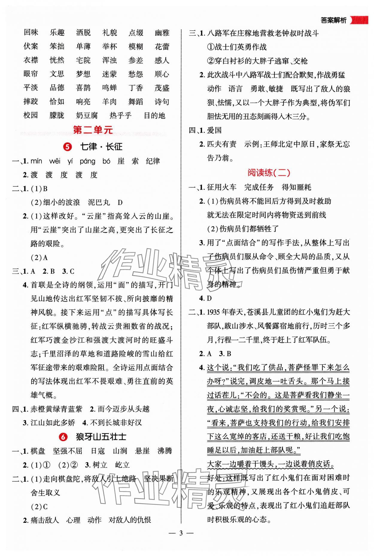 2025年细解巧练六年级语文上册人教版 第3页