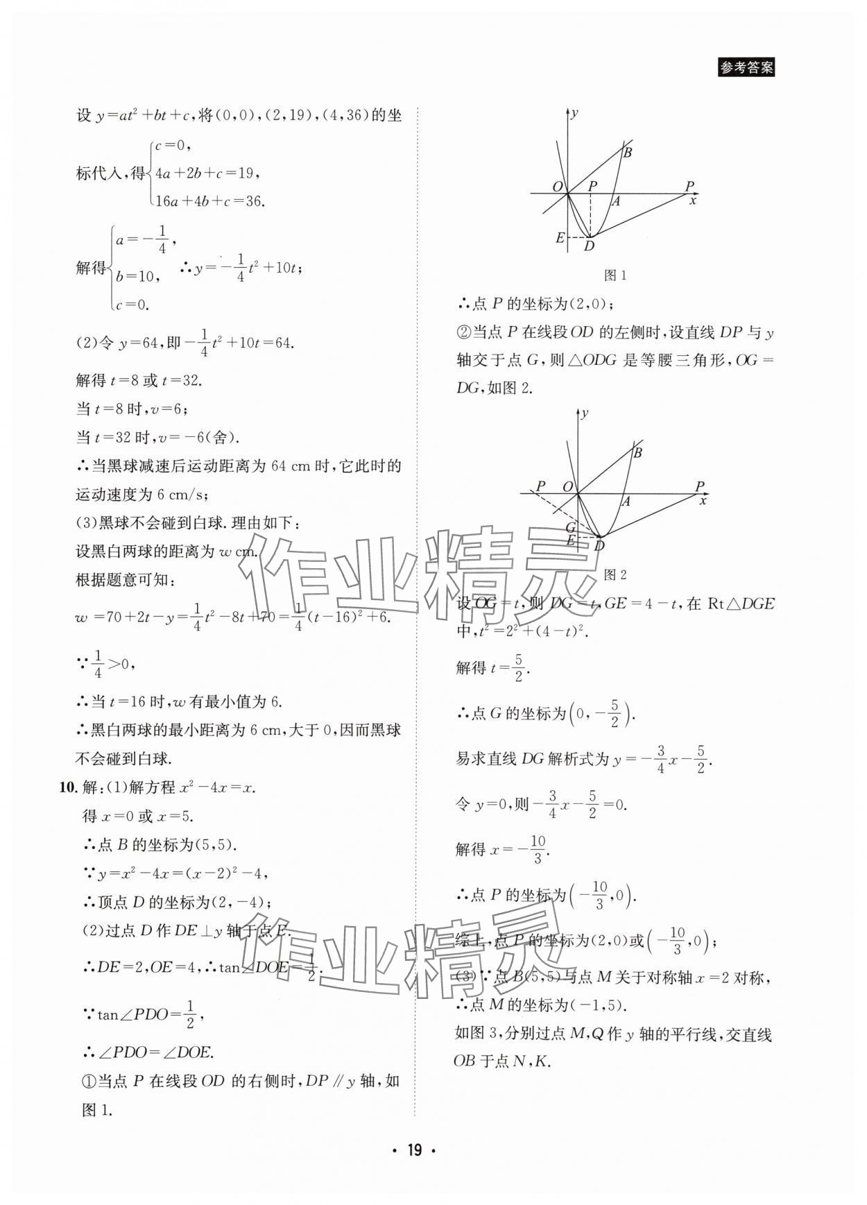 2024年數(shù)學(xué)愛好者中考總復(fù)習(xí) 參考答案第19頁