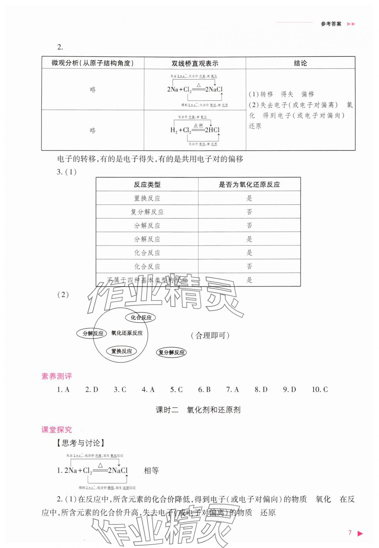 2025年普通高中新课程同步练习册高中化学必修第一册人教版 第7页