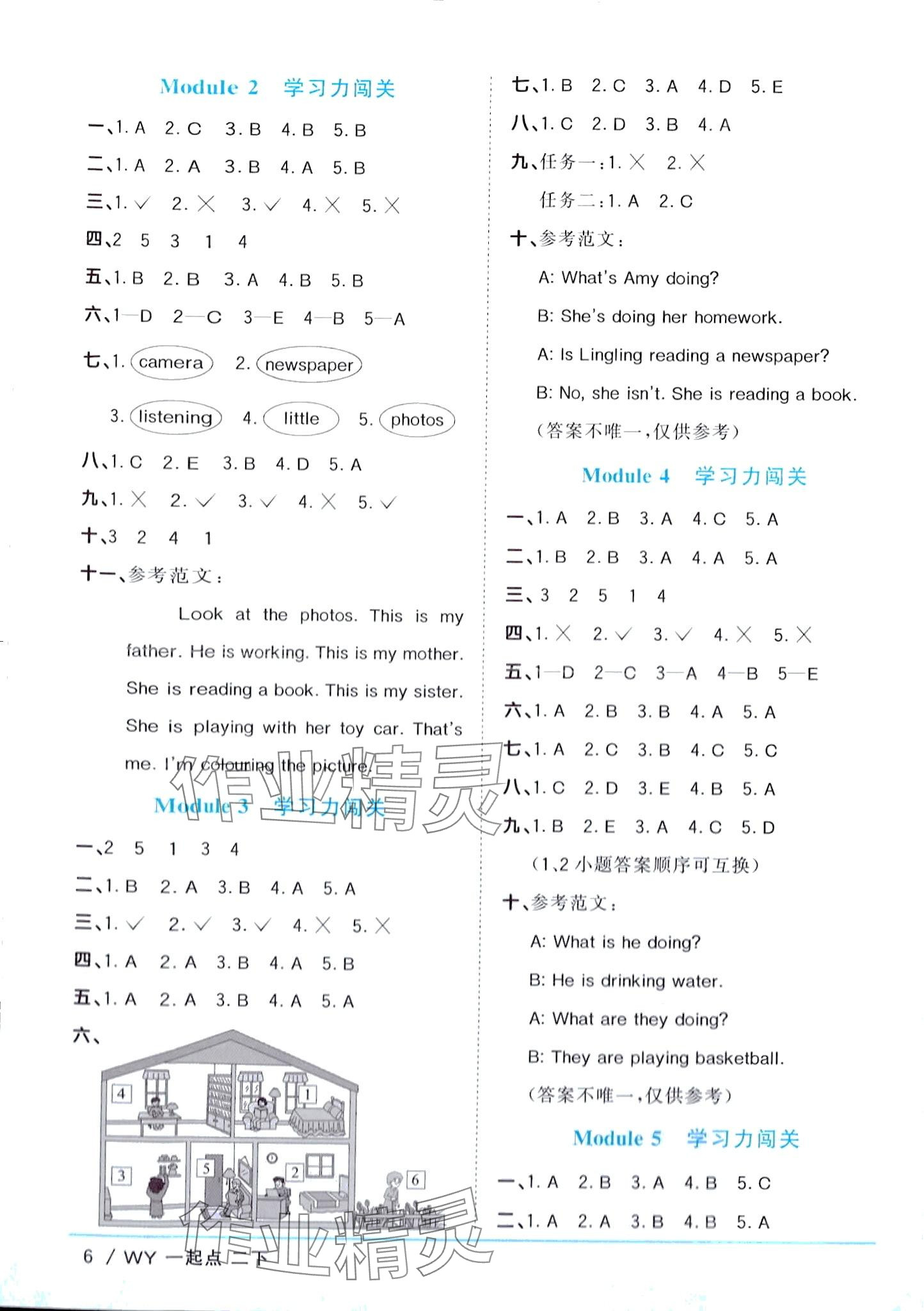 2024年陽光同學課時優(yōu)化作業(yè)二年級英語下冊外研版一年級起 第6頁