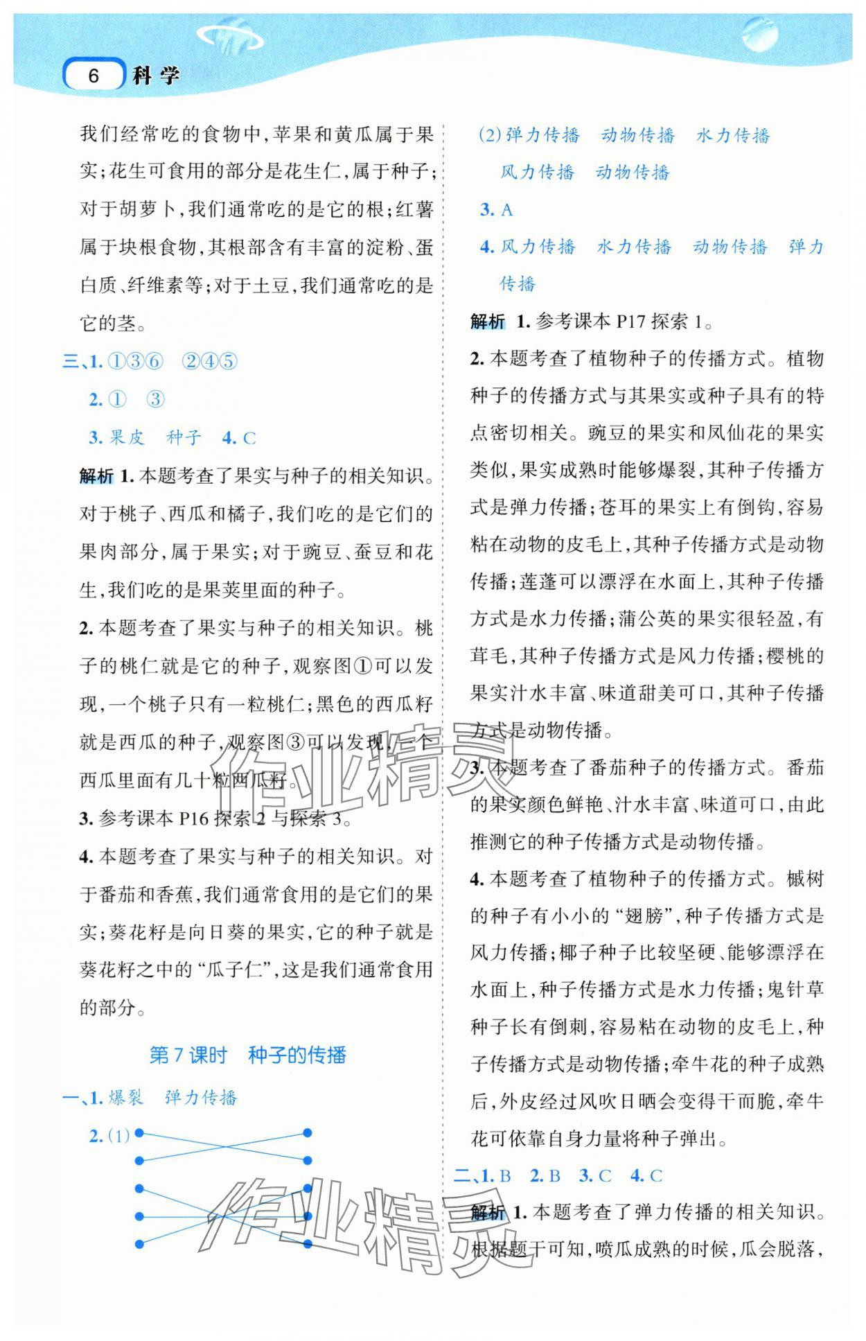 2025年名師面對面科學(xué)滿分寶四年級下冊教科版 參考答案第6頁