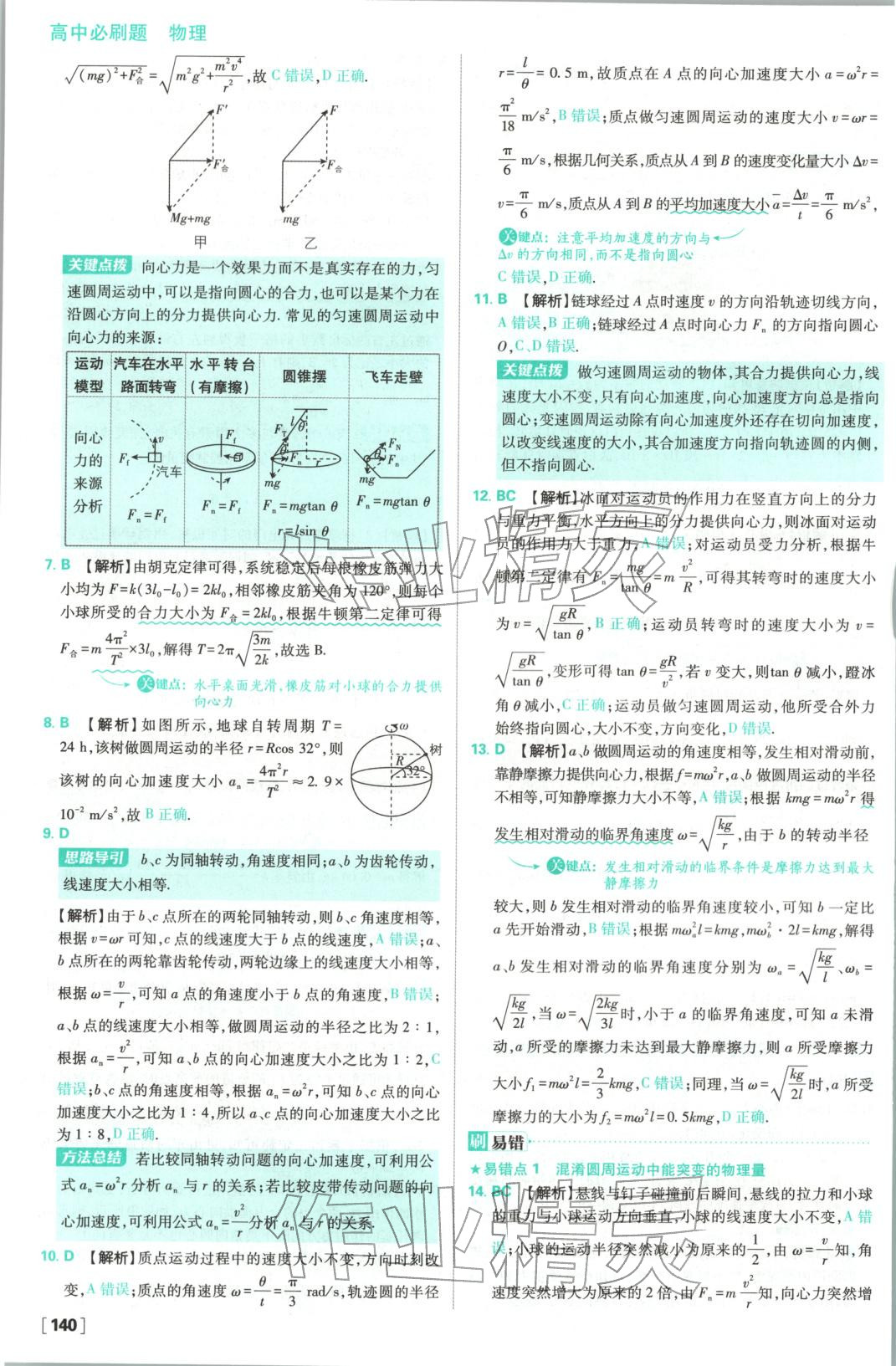 2025年高中必刷題高中物理必修第二冊教科版&nbsp;參考答案第18頁