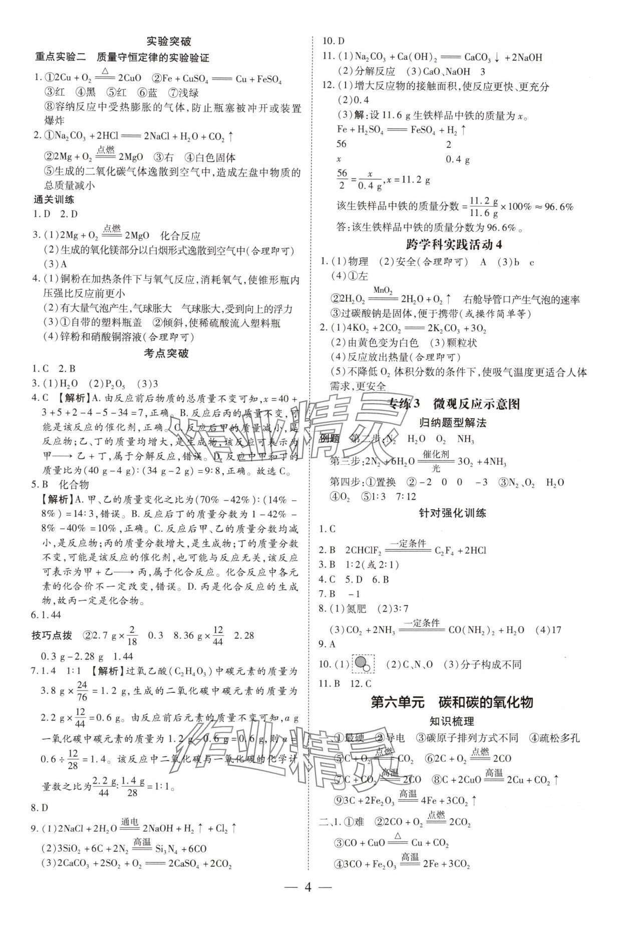 2025年領(lǐng)跑中考化學(xué)江西專版 第4頁(yè)