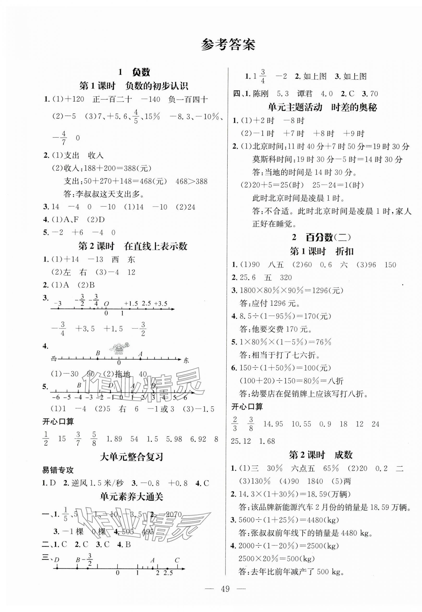 2025年名師測控六年級數(shù)學(xué)下冊人教版 第1頁