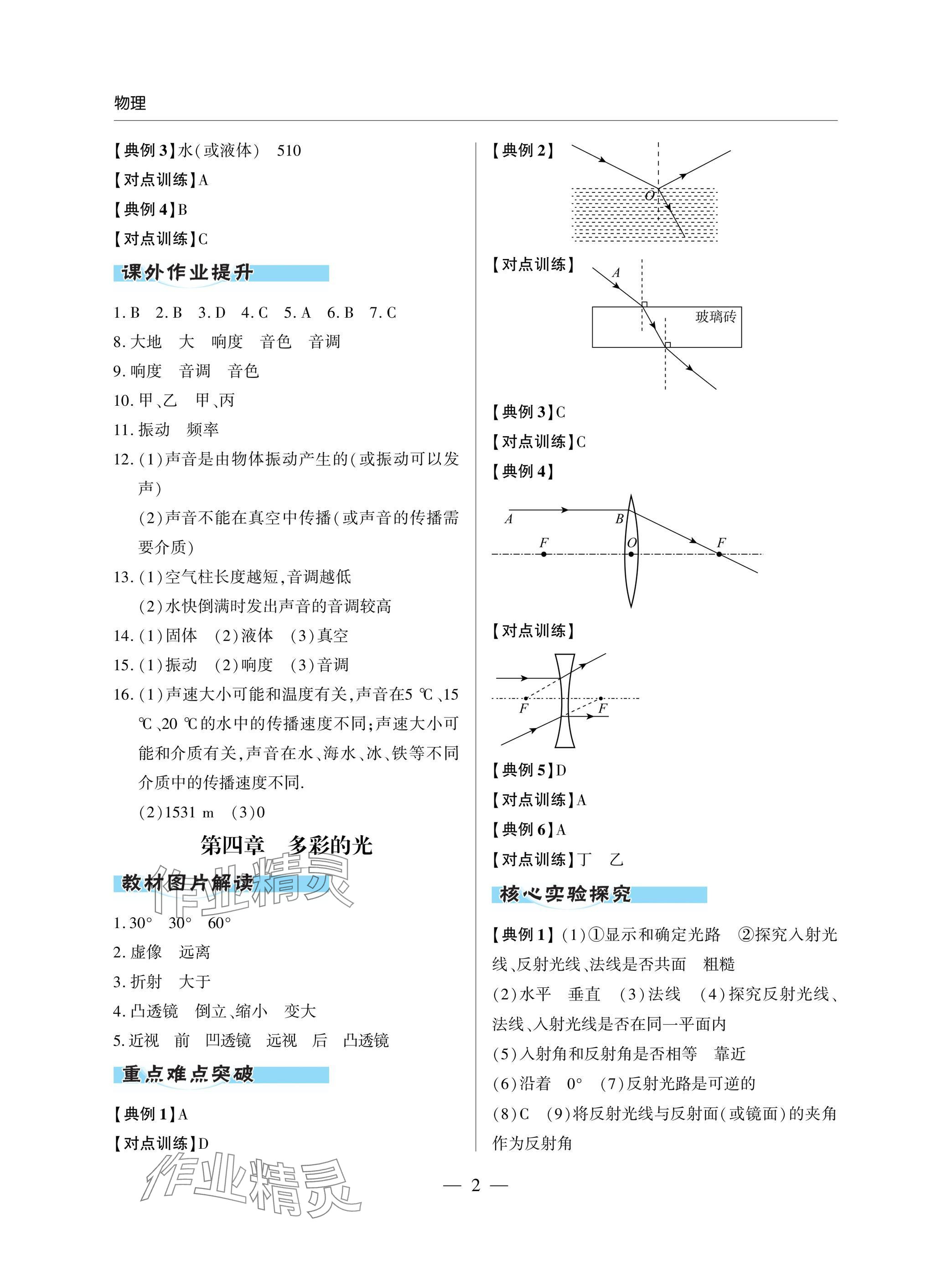 2025年新課堂同步學習與探究九年級物理下冊人教版金鄉(xiāng)專版 參考答案第2頁