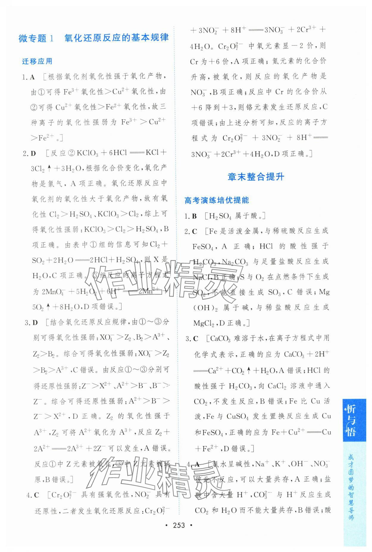 2023年新課程學(xué)習(xí)與測評高一化學(xué)必修1人教版 參考答案第12頁