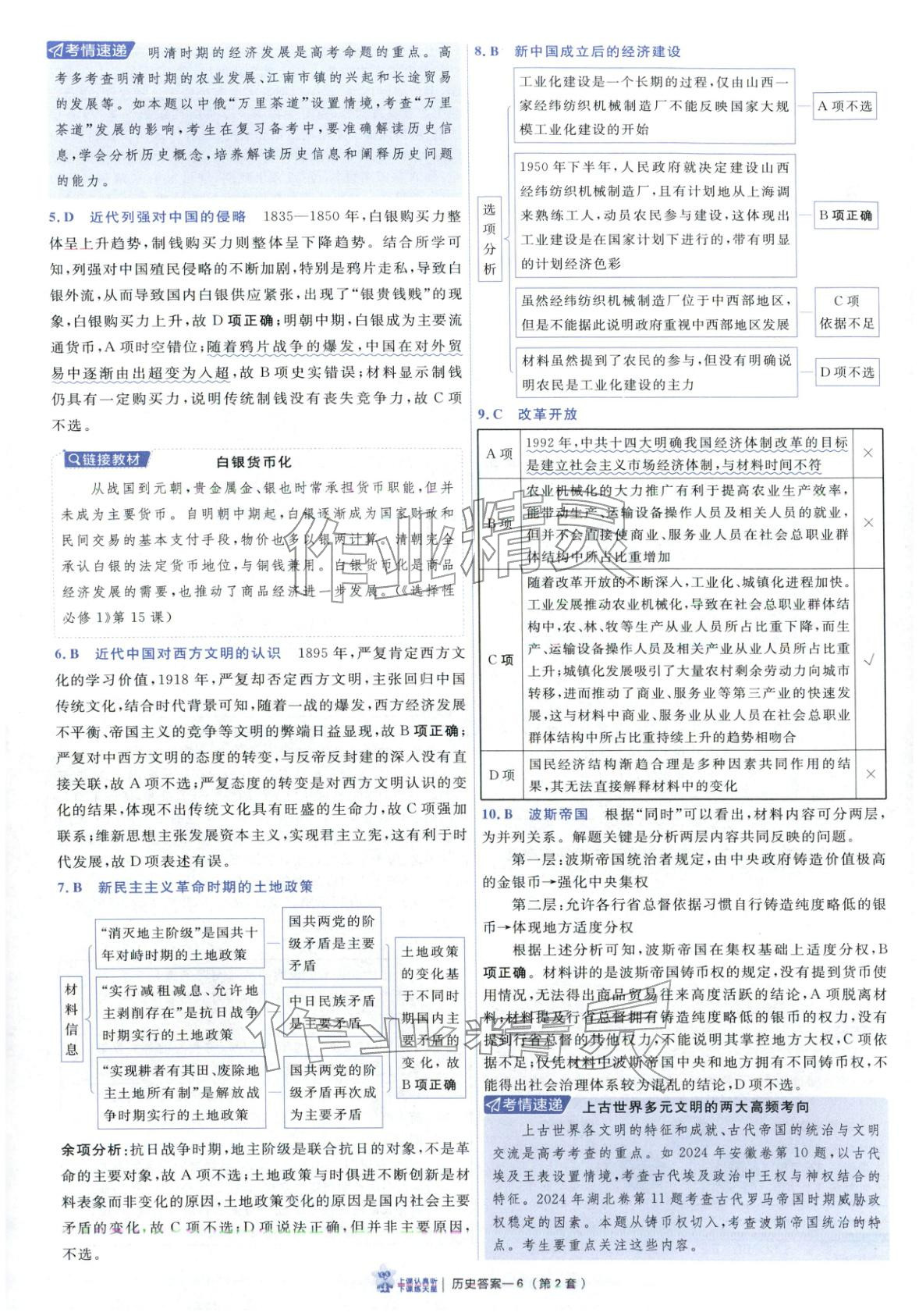 2026年新高考优秀模拟试卷汇编45套历史山东专版&nbsp;第6页