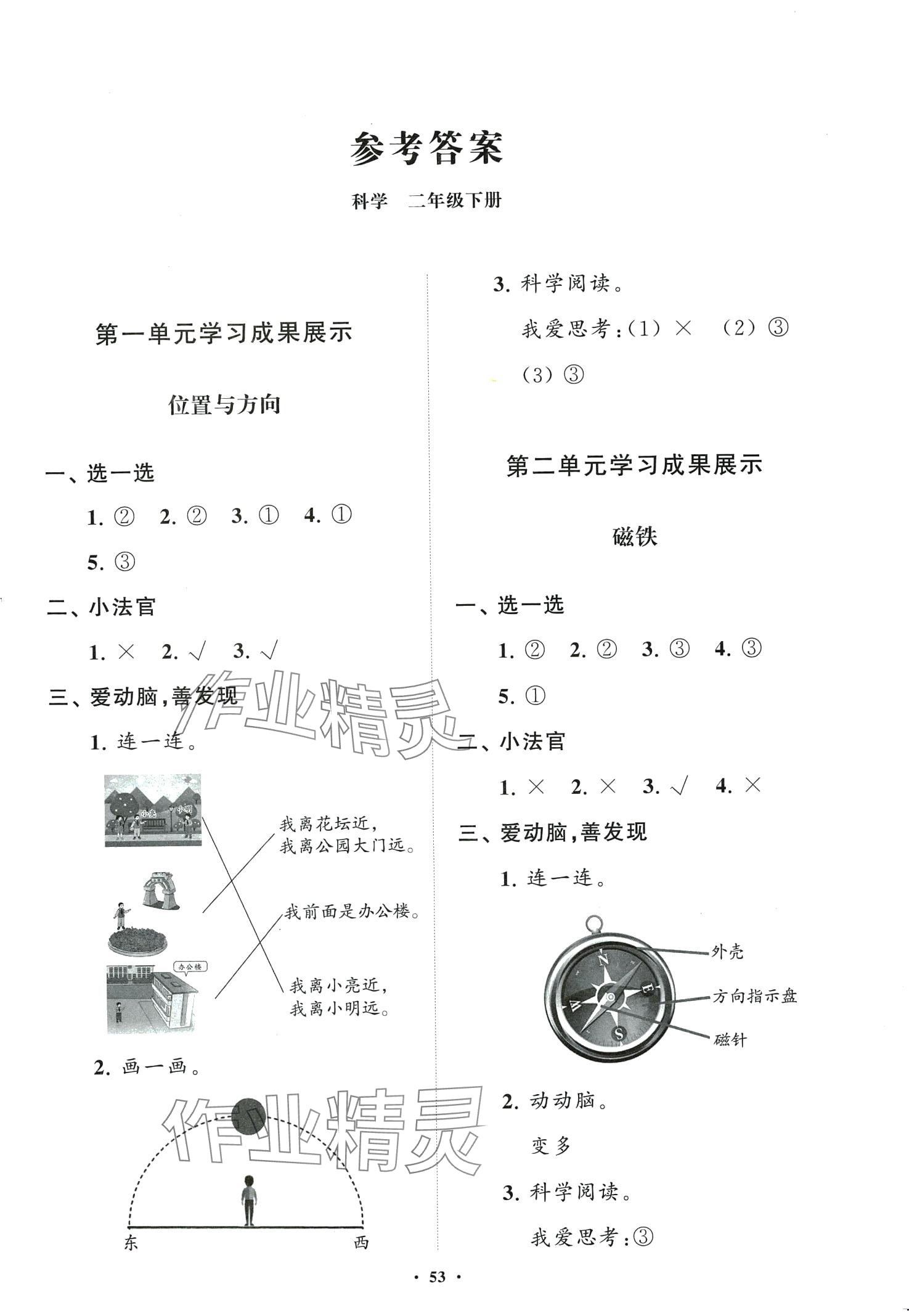 2024年同步練習冊分層卷二年級科學下冊青島版 第1頁