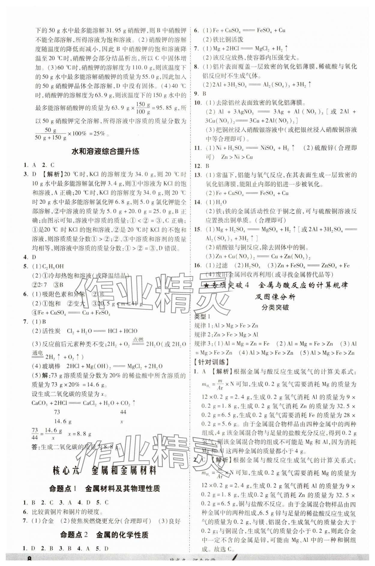 2024年一战成名考前新方案化学河南专版 第8页