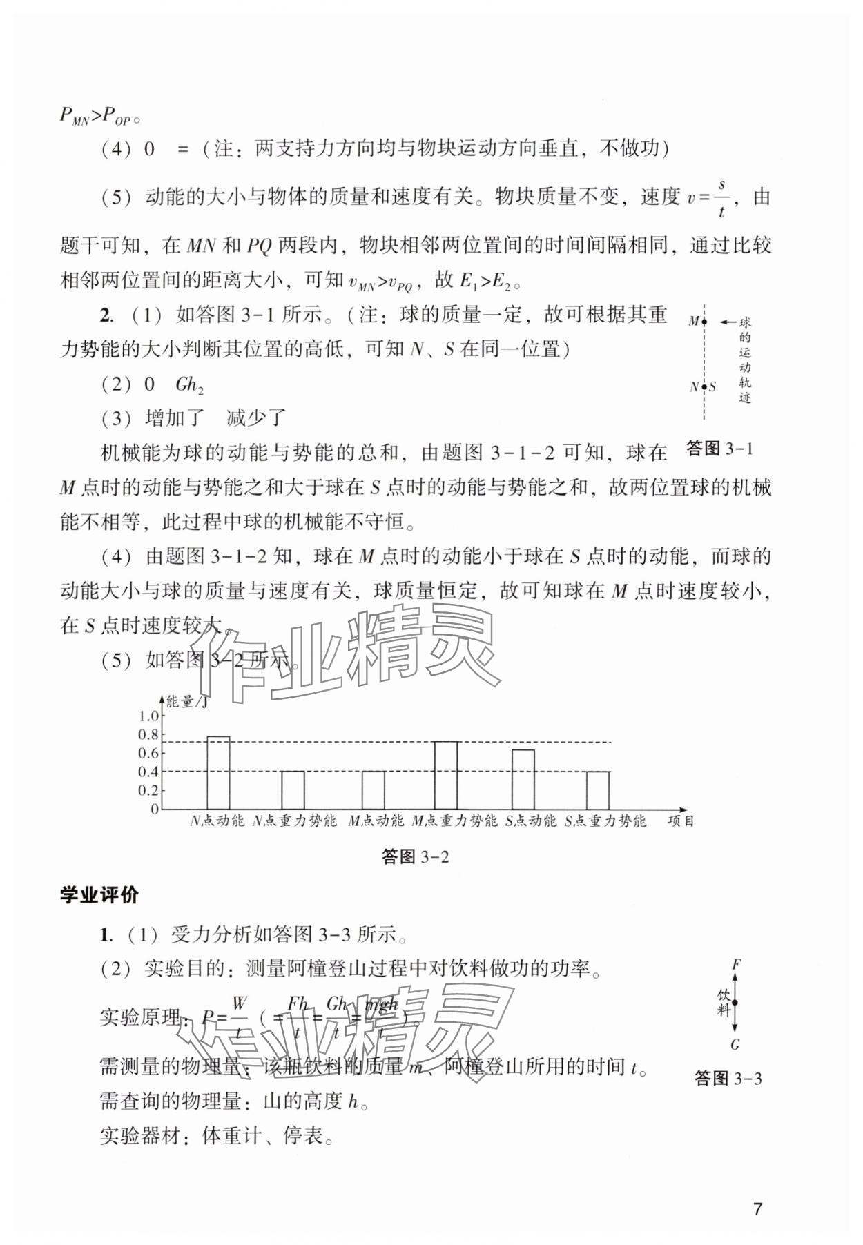 2024年陽(yáng)光學(xué)業(yè)評(píng)價(jià)九年級(jí)物理下冊(cè)人教版 參考答案第7頁(yè)