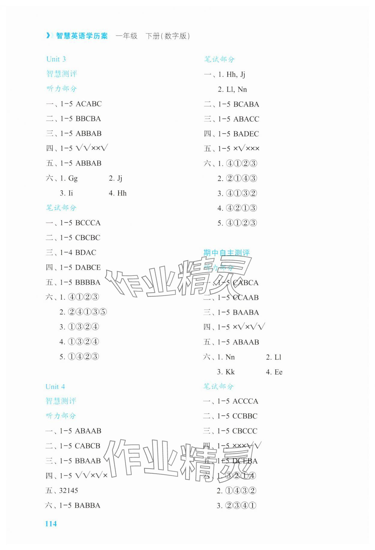 2024年智慧学案一年级英语下册译林版 第2页