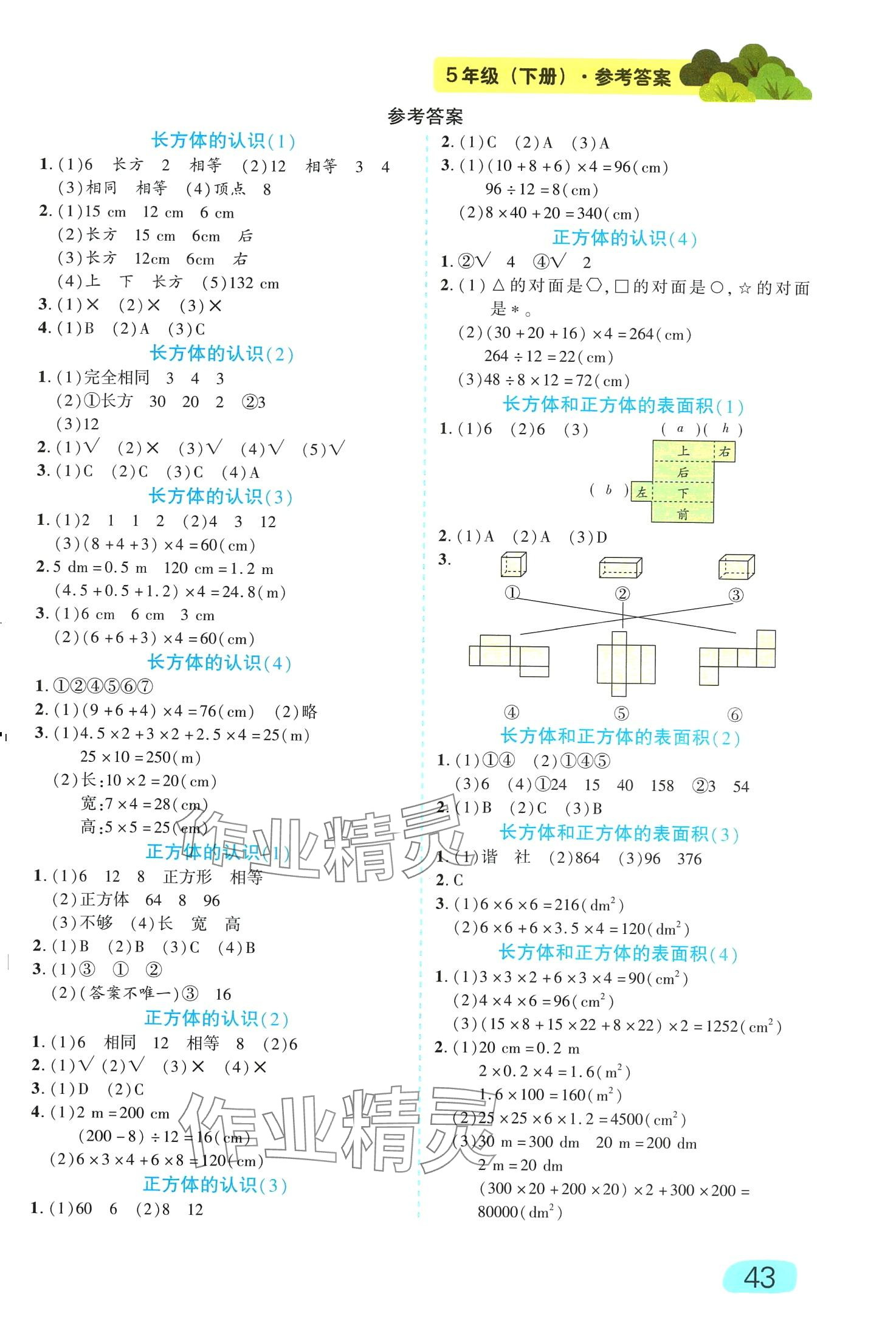 2024年榮恒教育專項訓練五年級數(shù)學下冊 第1頁