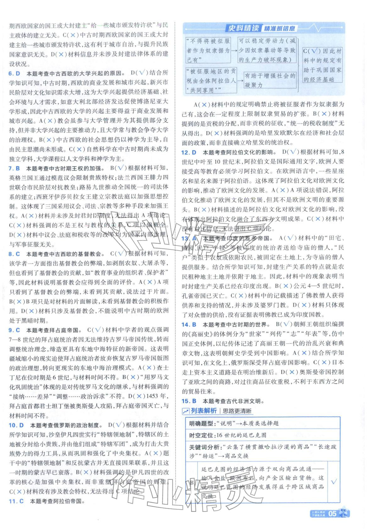 2025年金考卷名师名题单元双测卷高中历史必修下册人教版&nbsp;第5页